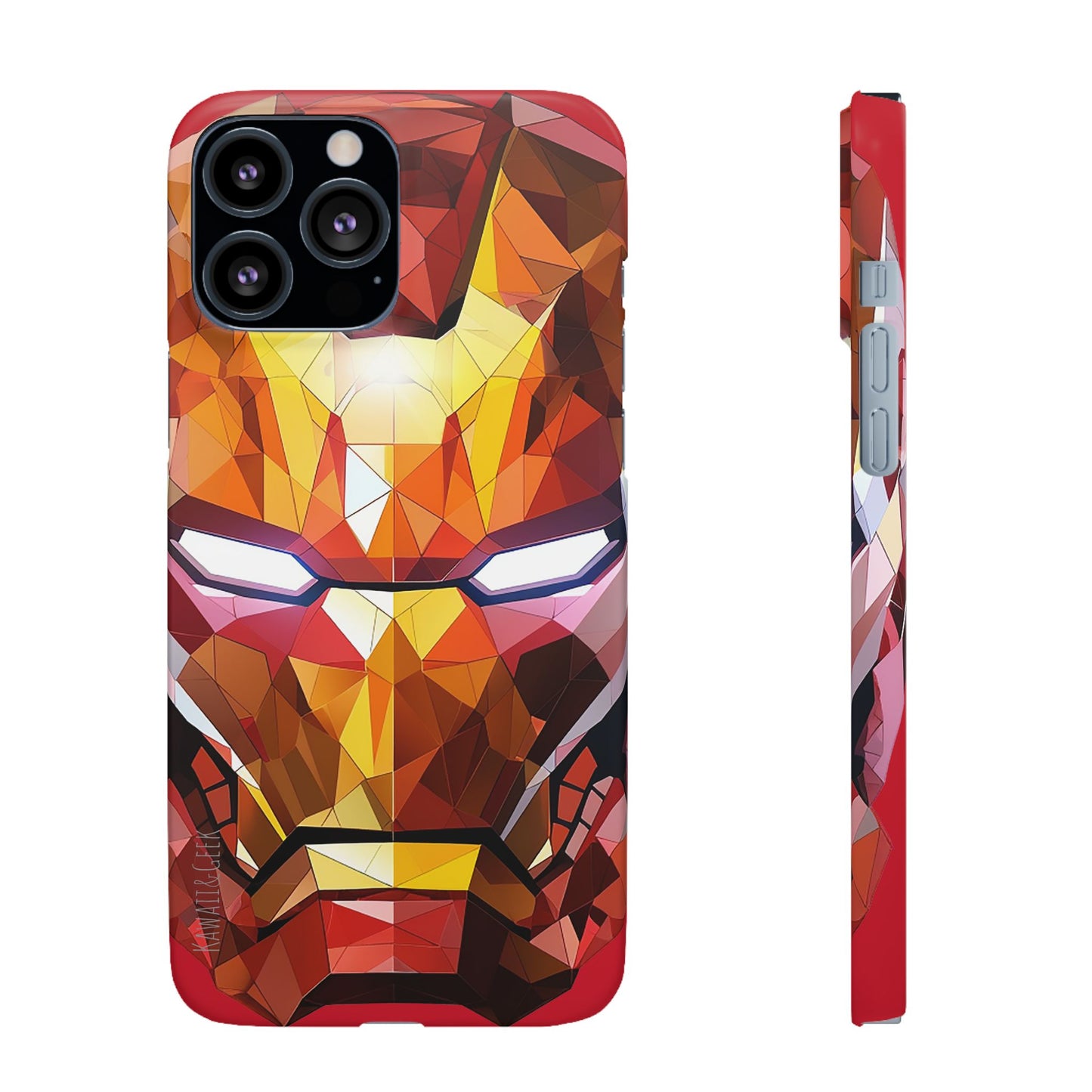 Phone Case - Iron Man helmet polygonal style