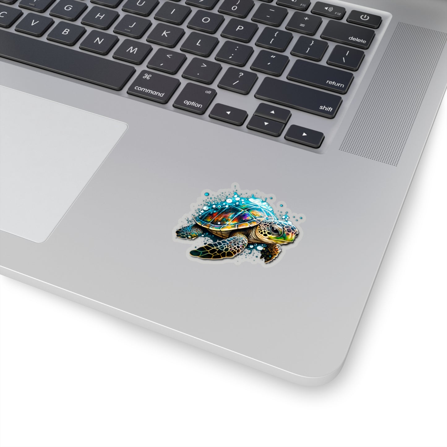 Colorful Sea Turtle Sticker - Add Some Pop-Art and Watercolor Style to Your Tech