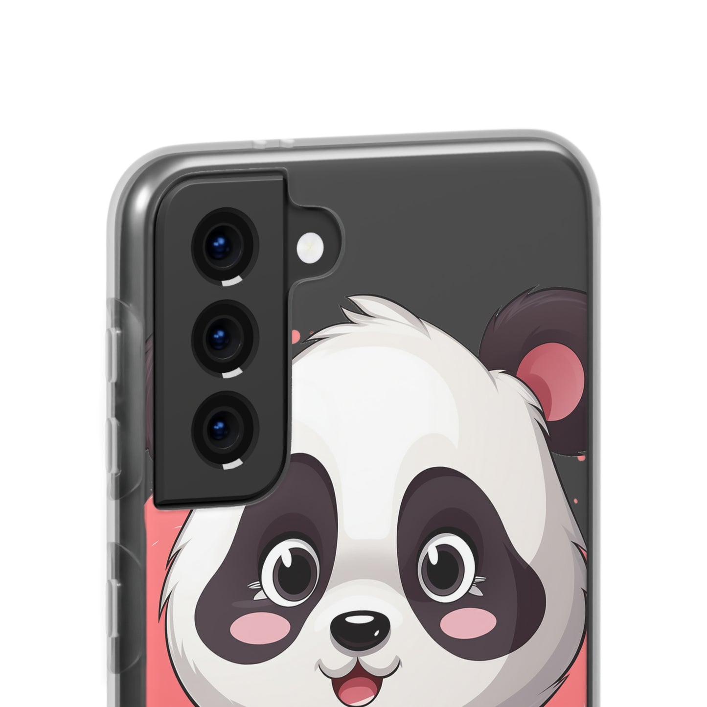 Valentine's Panda Heart Phone Case - Flexi & Semi-Transparent