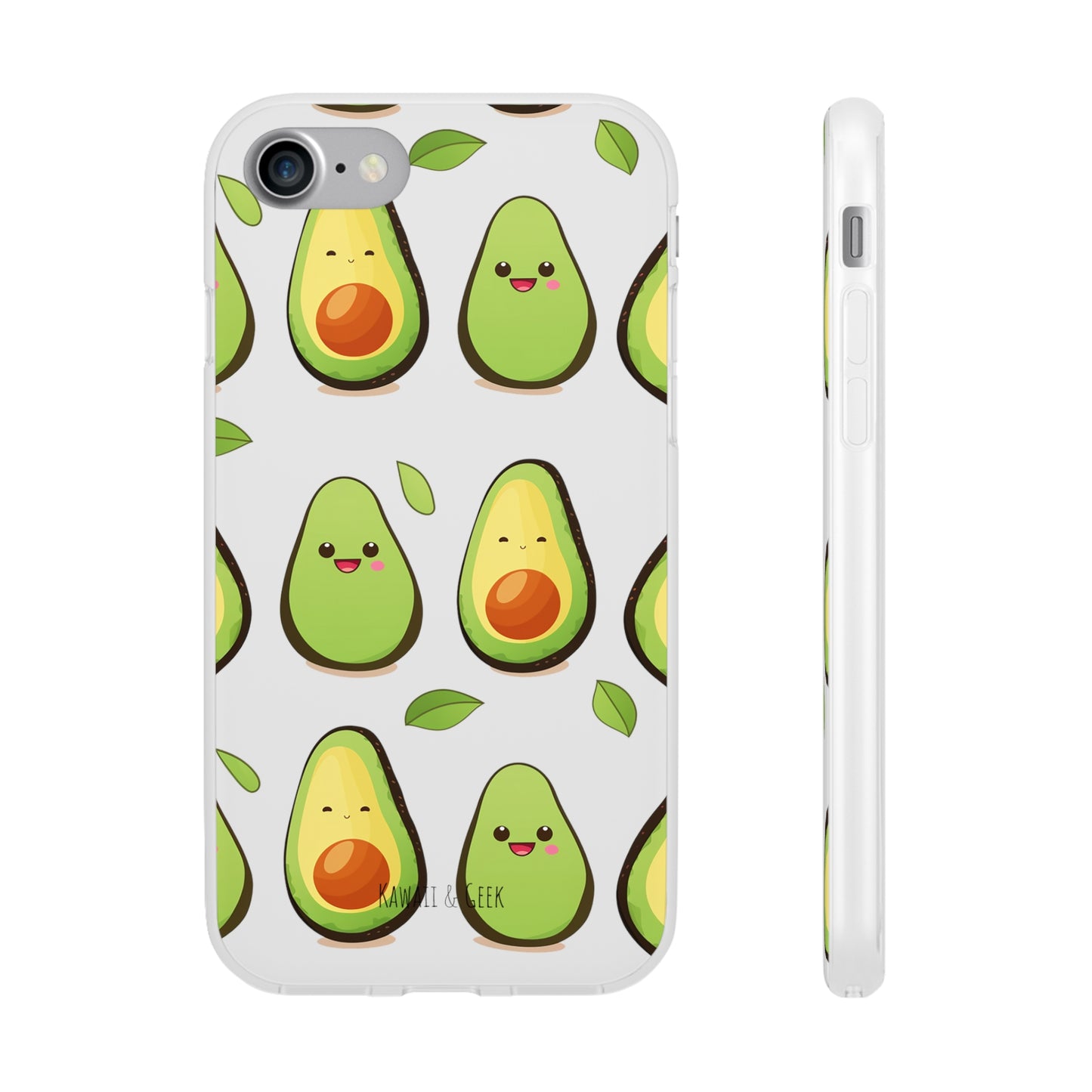 Cute Avocado Transparent Flexi Case: Perfect Blend of Style & Function