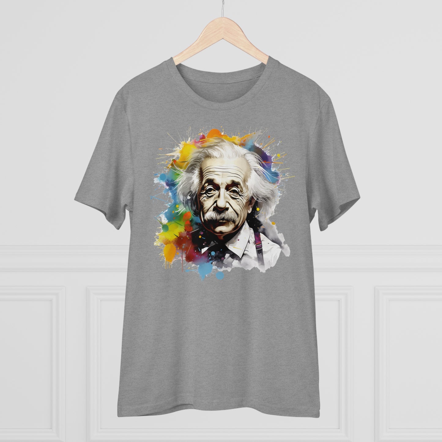 Albert Einstein Eco-friendly T-shirt : Watercolor Essence