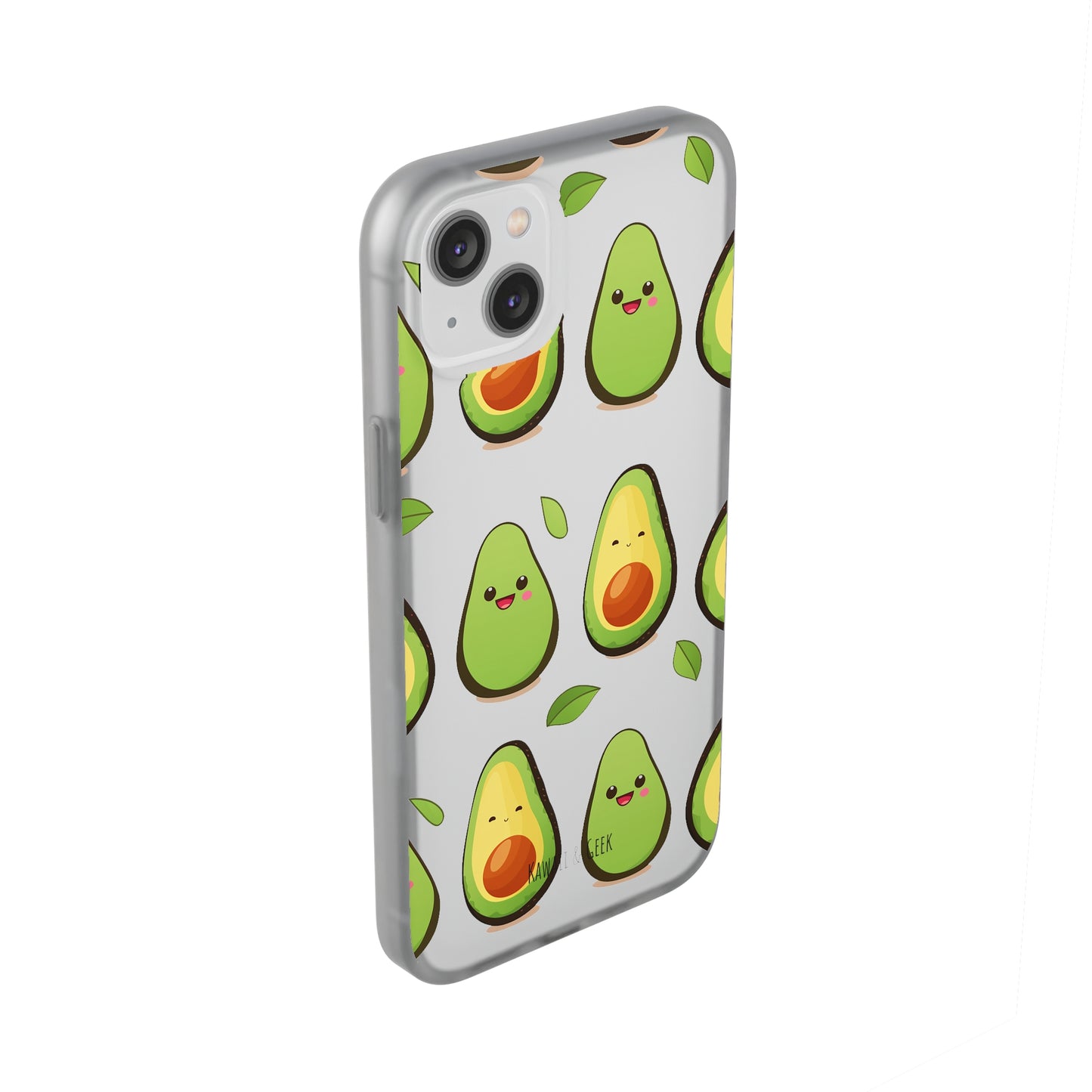 Cute Avocado Transparent Flexi Case: Perfect Blend of Style & Function