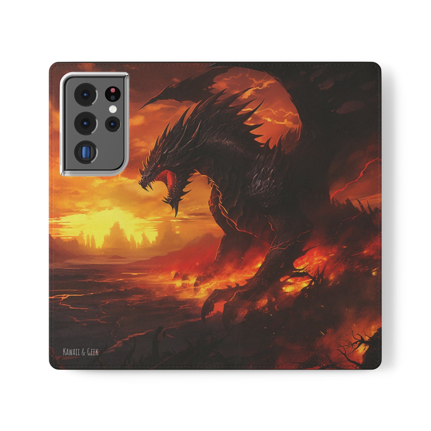 Apocalyptic Red Dragon Flip Phone Case