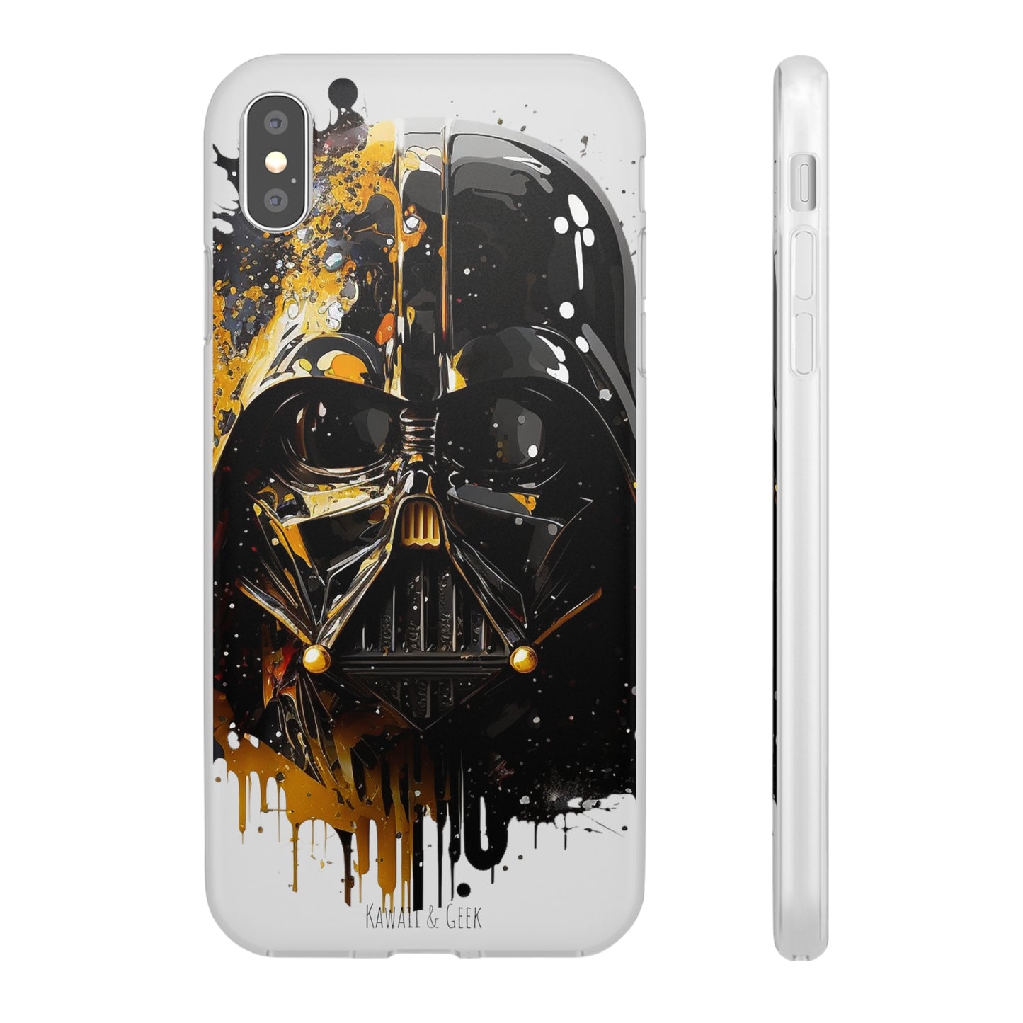 Darth Vader Gold and Black flexi phone Case - Protect Your Phone with Galactic and Artistic Style