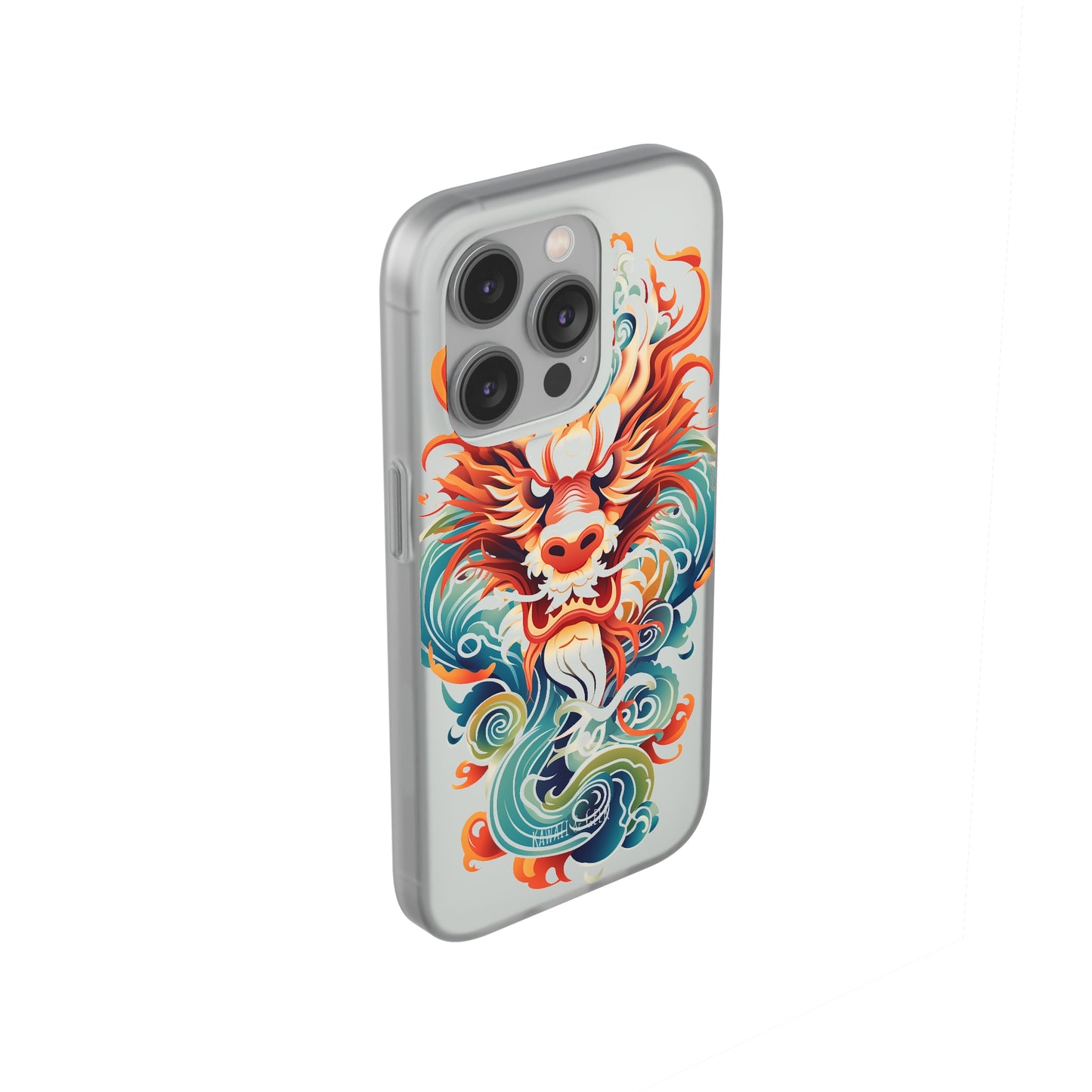 Chinese Ink Dragon Flexi Transparent Phone Case