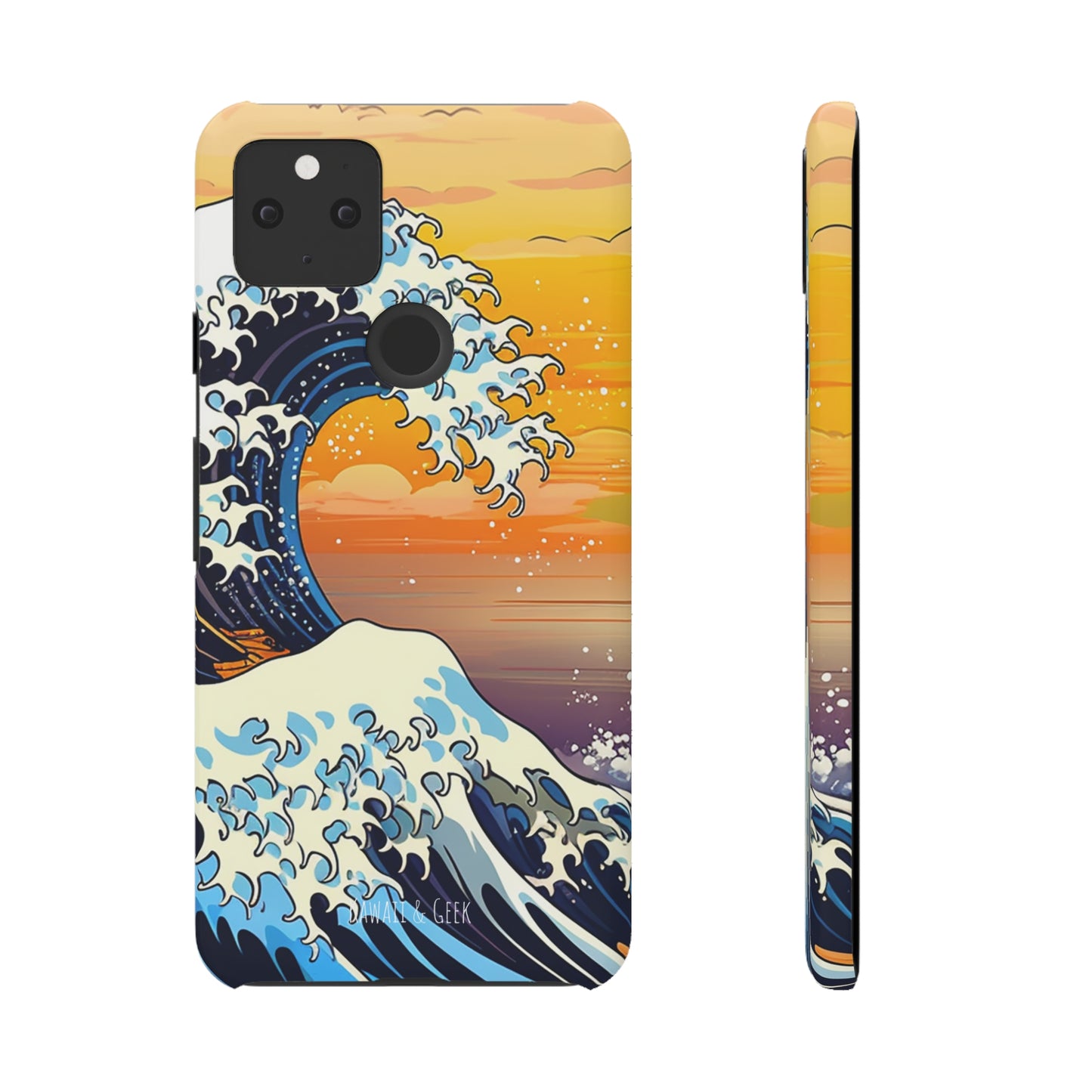 Sunset Big Wave Phone Case - Embrace the Majestic Hokusai Style in Your Hands