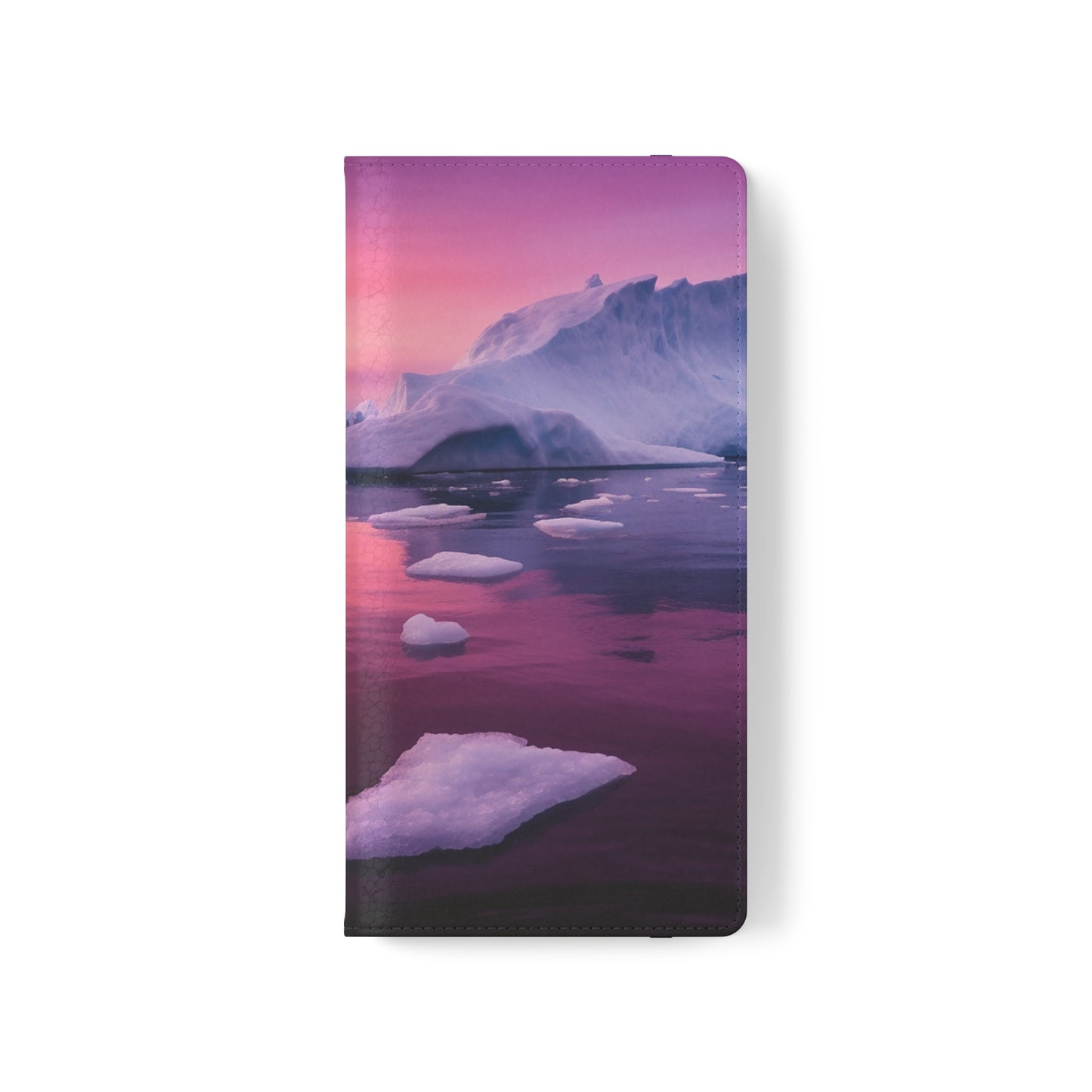 Pinky Arctic Landscape at Sunset Flip Phone Case - Capture the Serenity of Nature on Your Device