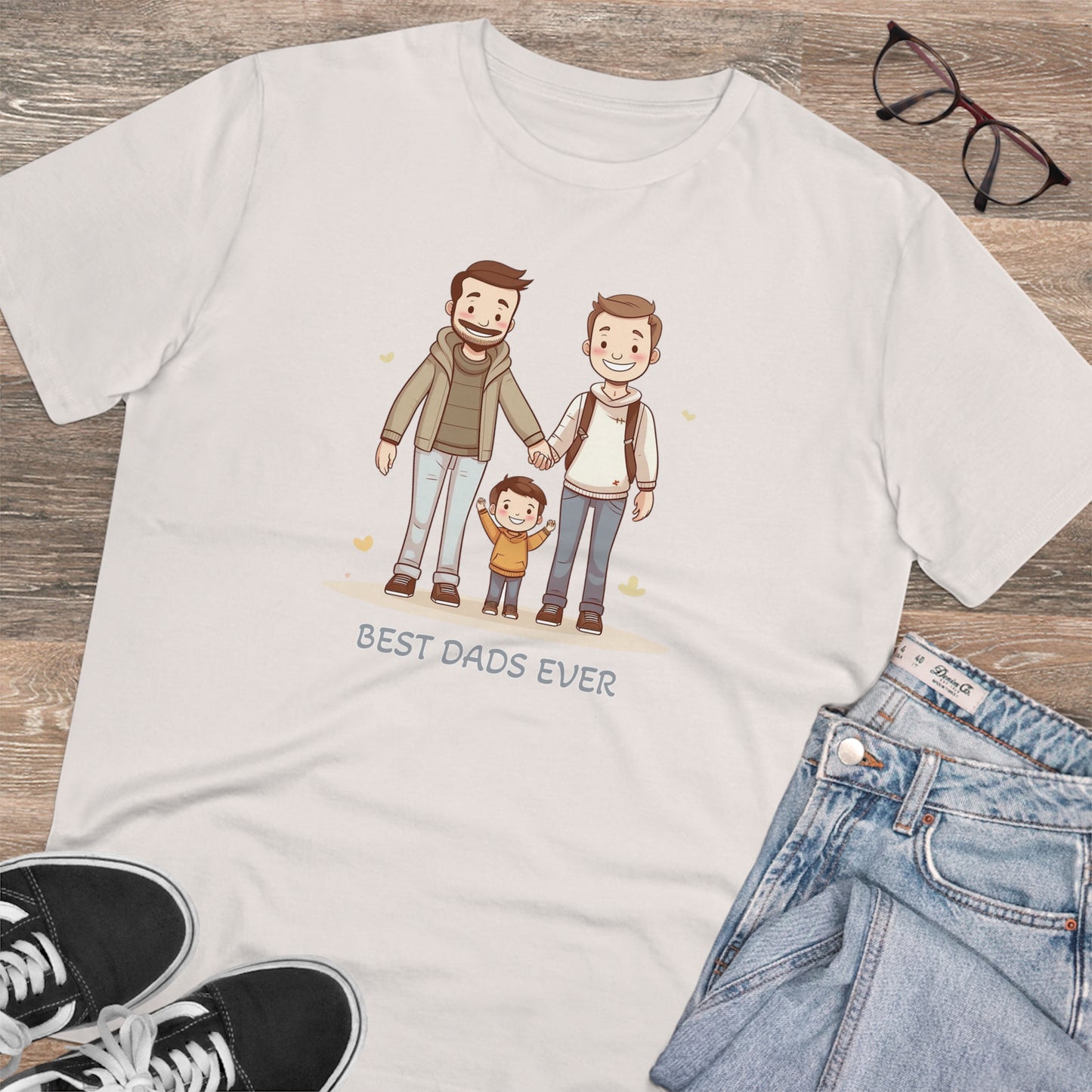 Best Dads Ever LGBT Father's Day T-Shirt - Celebrate Love, Family, and Sustainability