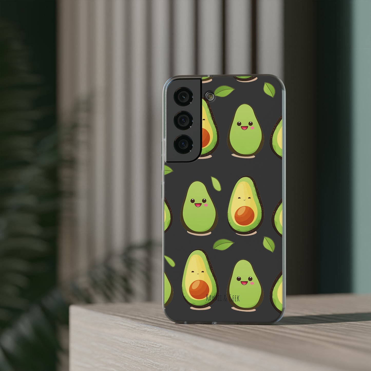 Cute Avocado Transparent Flexi Case: Perfect Blend of Style & Function