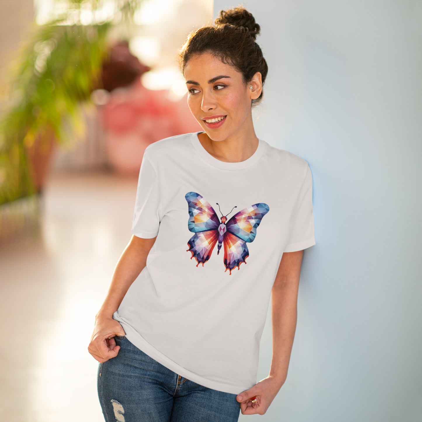 Butterfly Polygonal T-Shirt - Embrace Vibrant Transformation