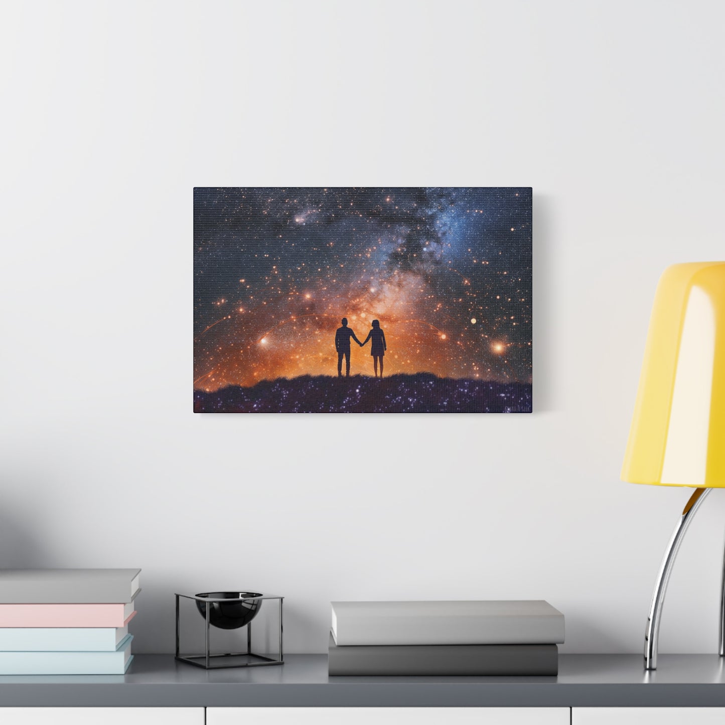 Lovers Night Sky Canvas - Capture the Magic of Love Beneath a Starlit Sky