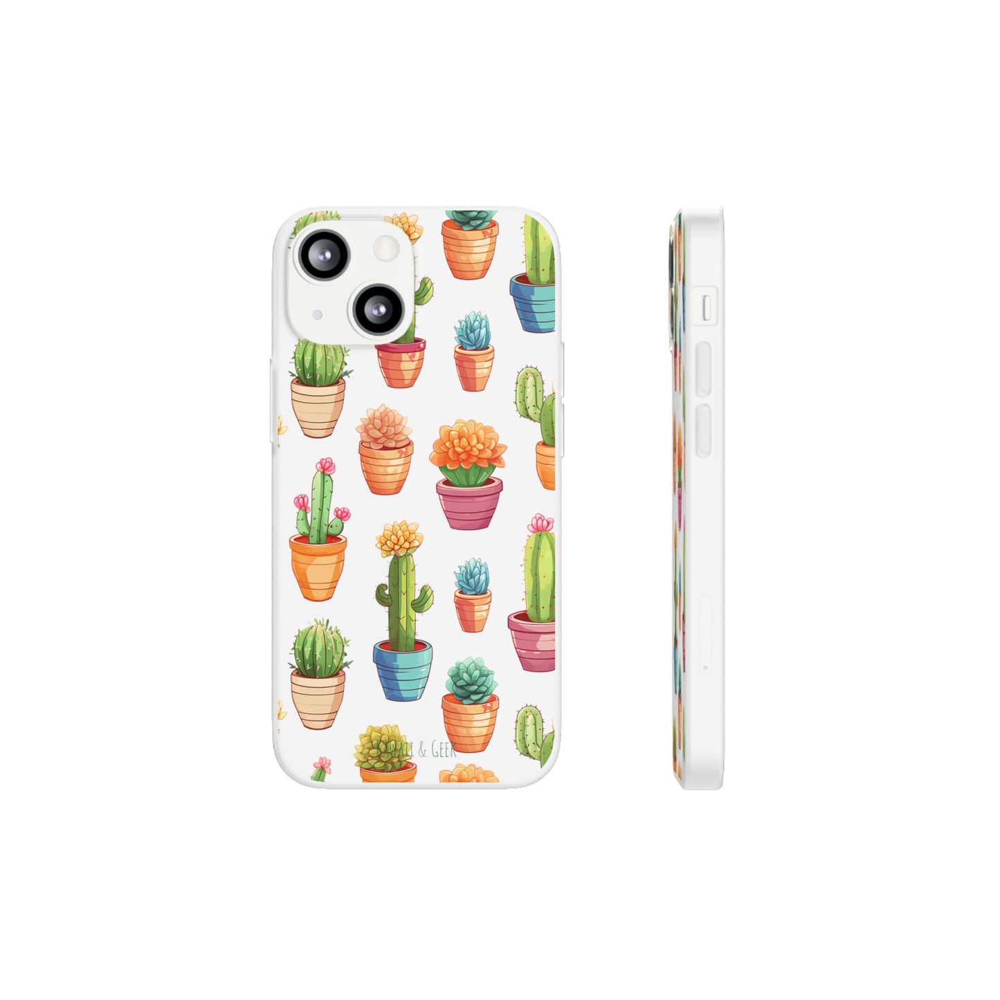 Charming Cactus Flexi and semi Transparent Phone Case