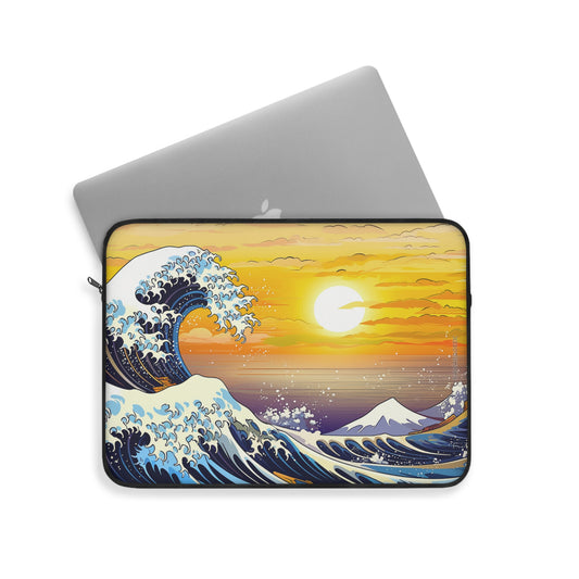 Marvellous Big Wave Hokusai Style Laptop Sleeve - Available in 13 and 15 Inches