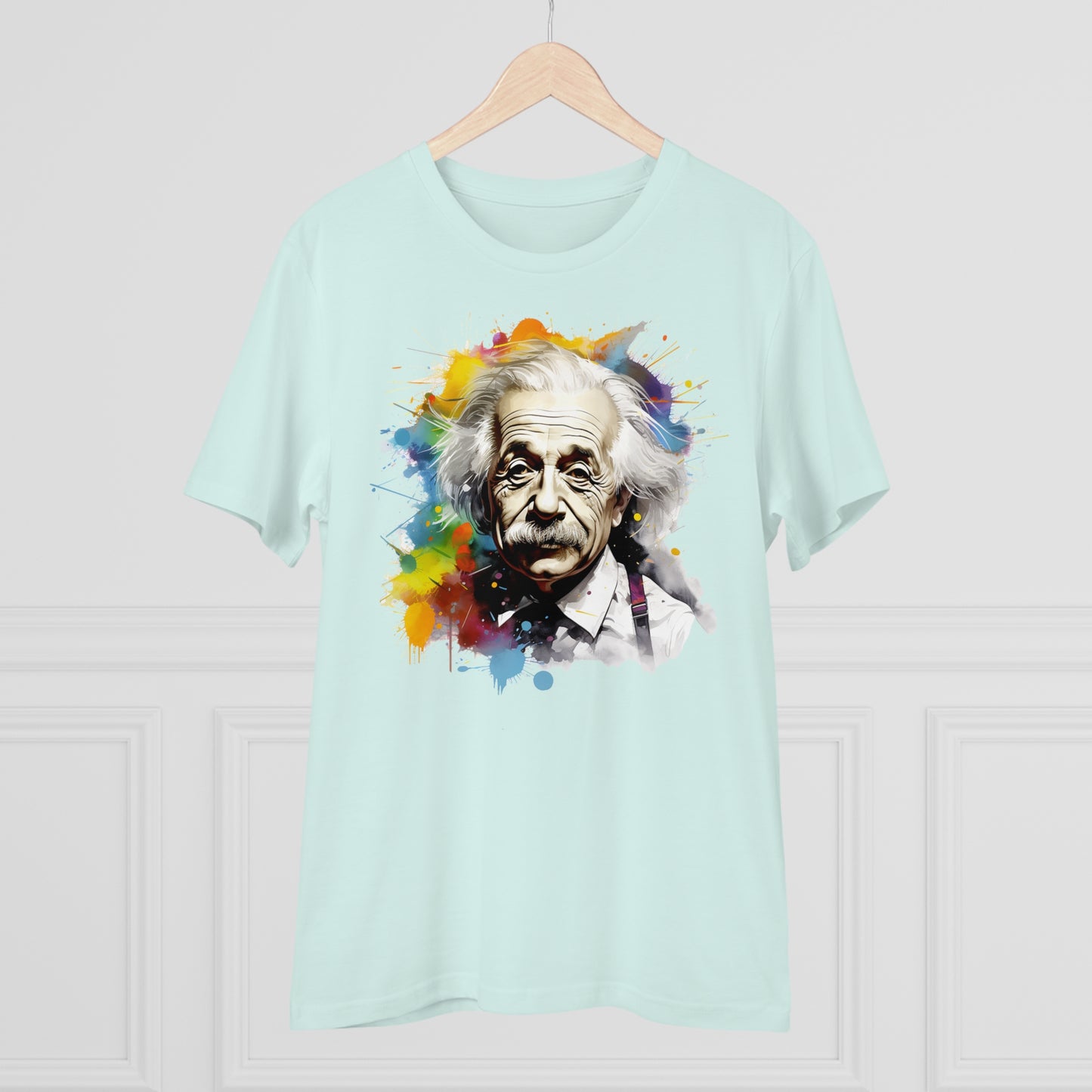 Albert Einstein Eco-friendly T-shirt : Watercolor Essence