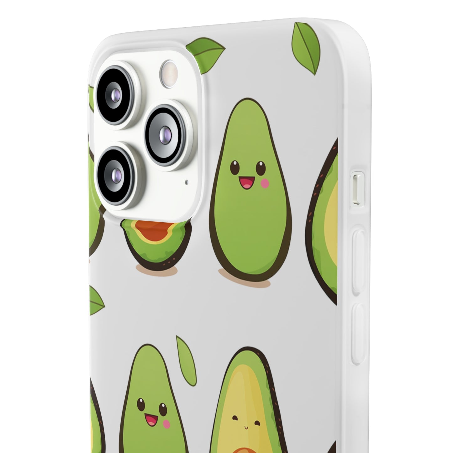 Cute Avocado Transparent Flexi Case: Perfect Blend of Style & Function