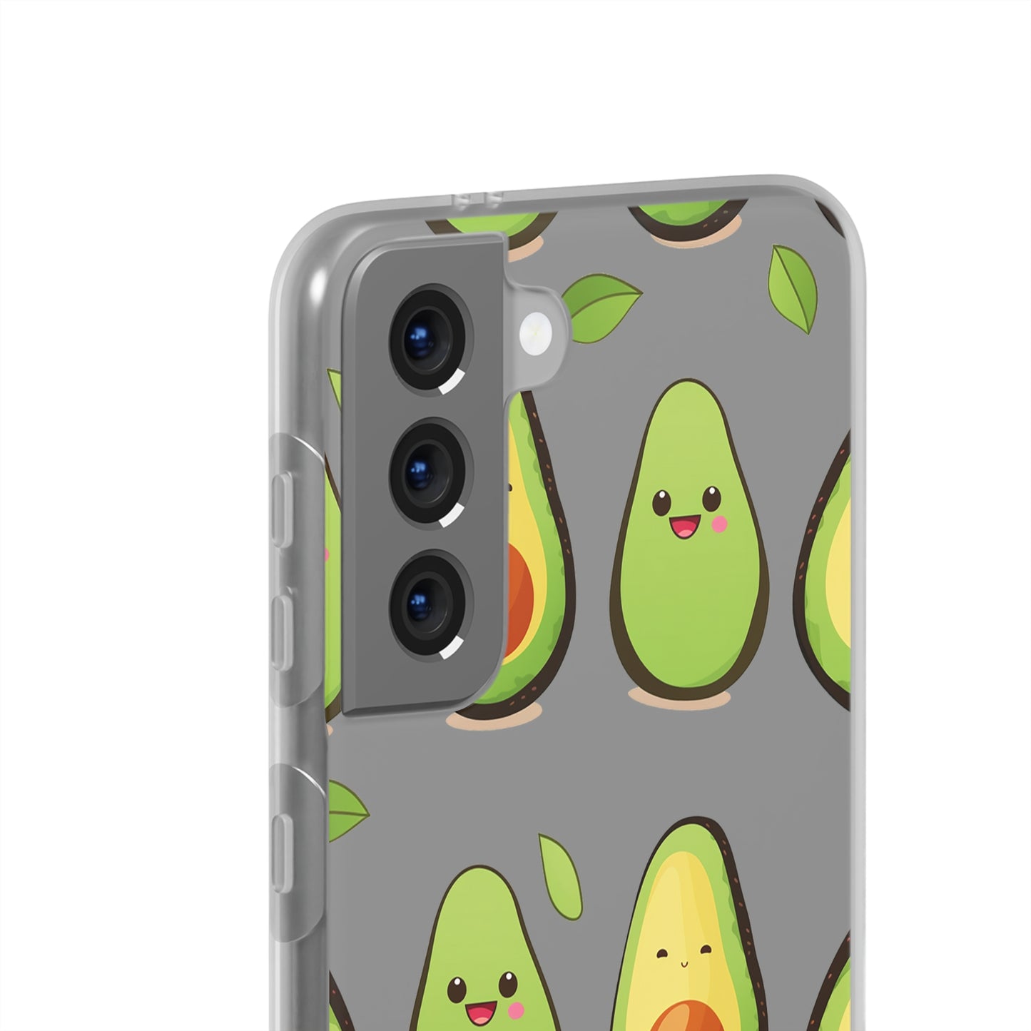 Cute Avocado Transparent Flexi Case: Perfect Blend of Style & Function