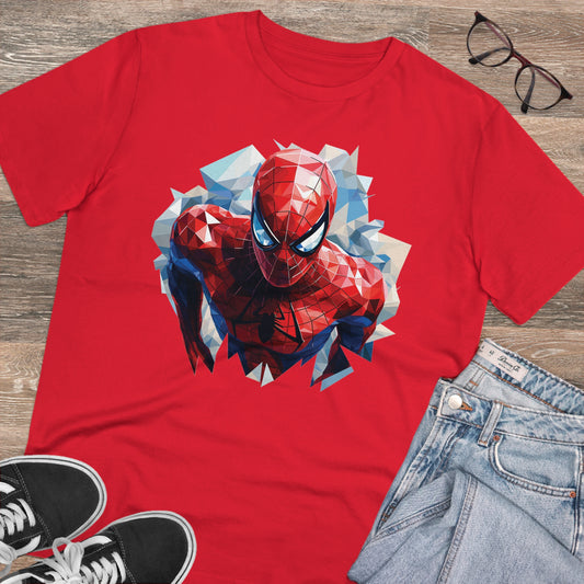 Spider-Man Polygonal Geometric T-Shirt - Swing into Stylish Adventure