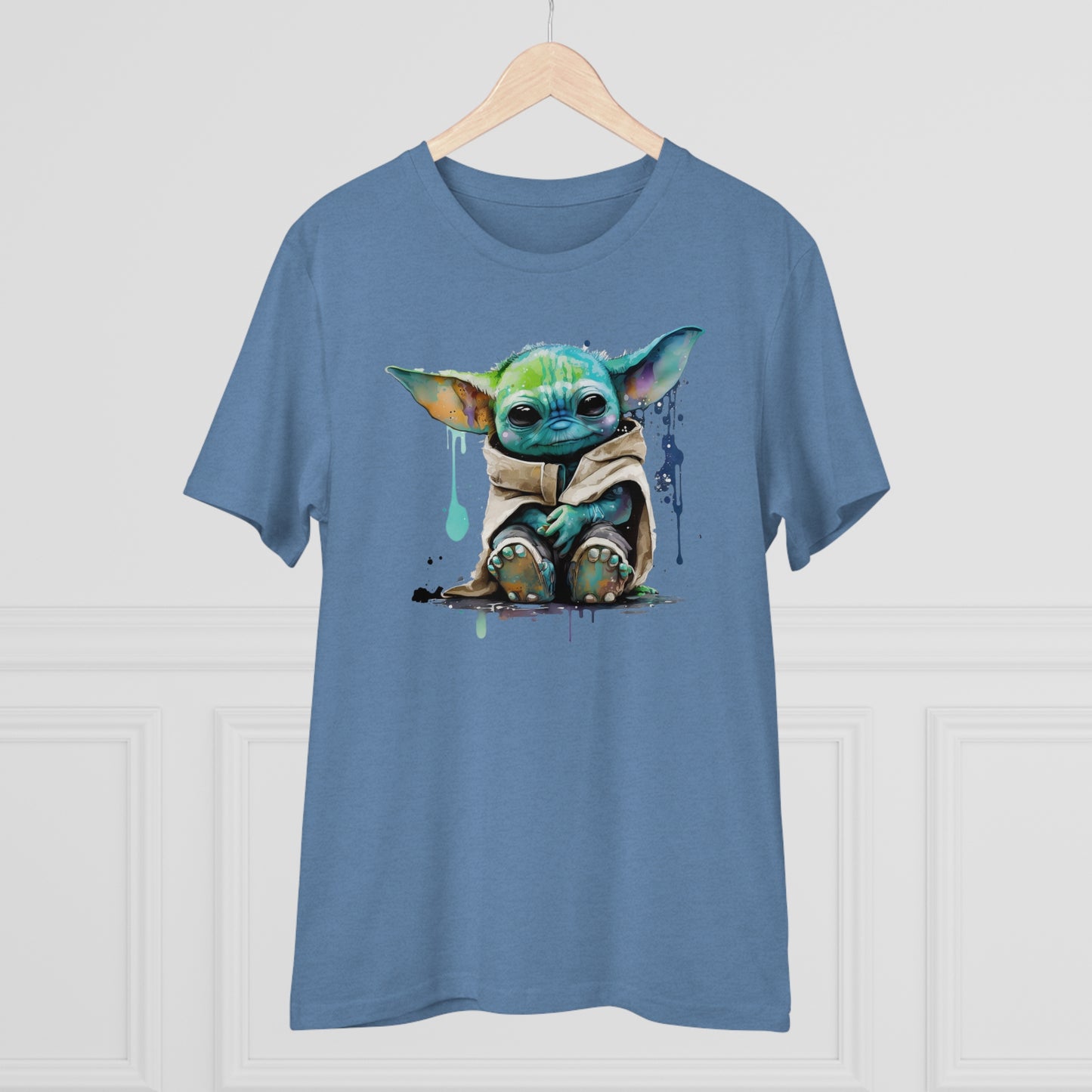 Baby Yoda in Watercolor Style Organic Unisex T-Shirt - Add Some Cute and Eco-Friendly Style to Your Wardrobe