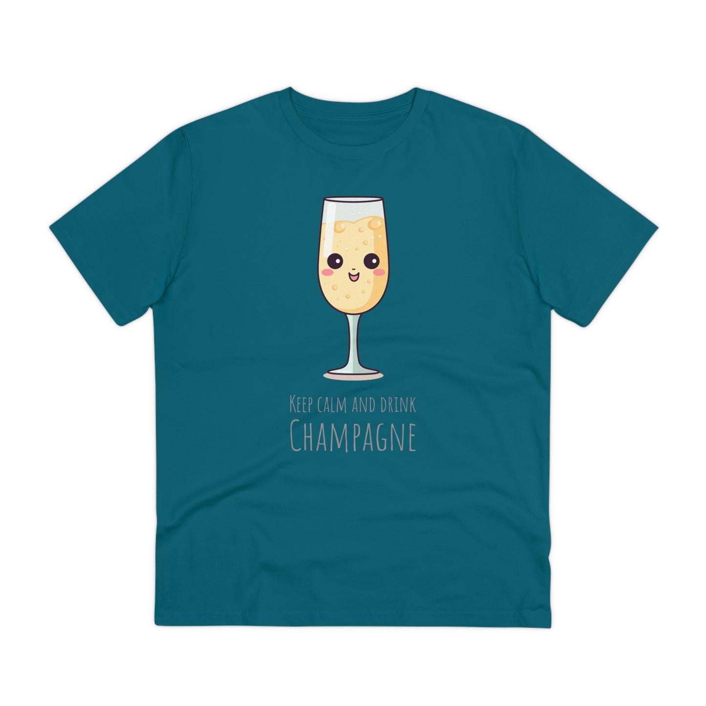 Keep Calm and Drink Champagne T-Shirt - Eco-Friendly Design