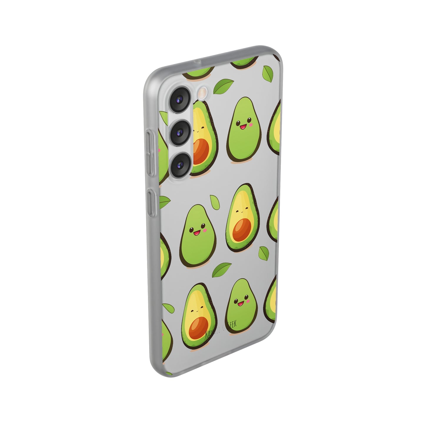 Cute Avocado Transparent Flexi Case: Perfect Blend of Style & Function