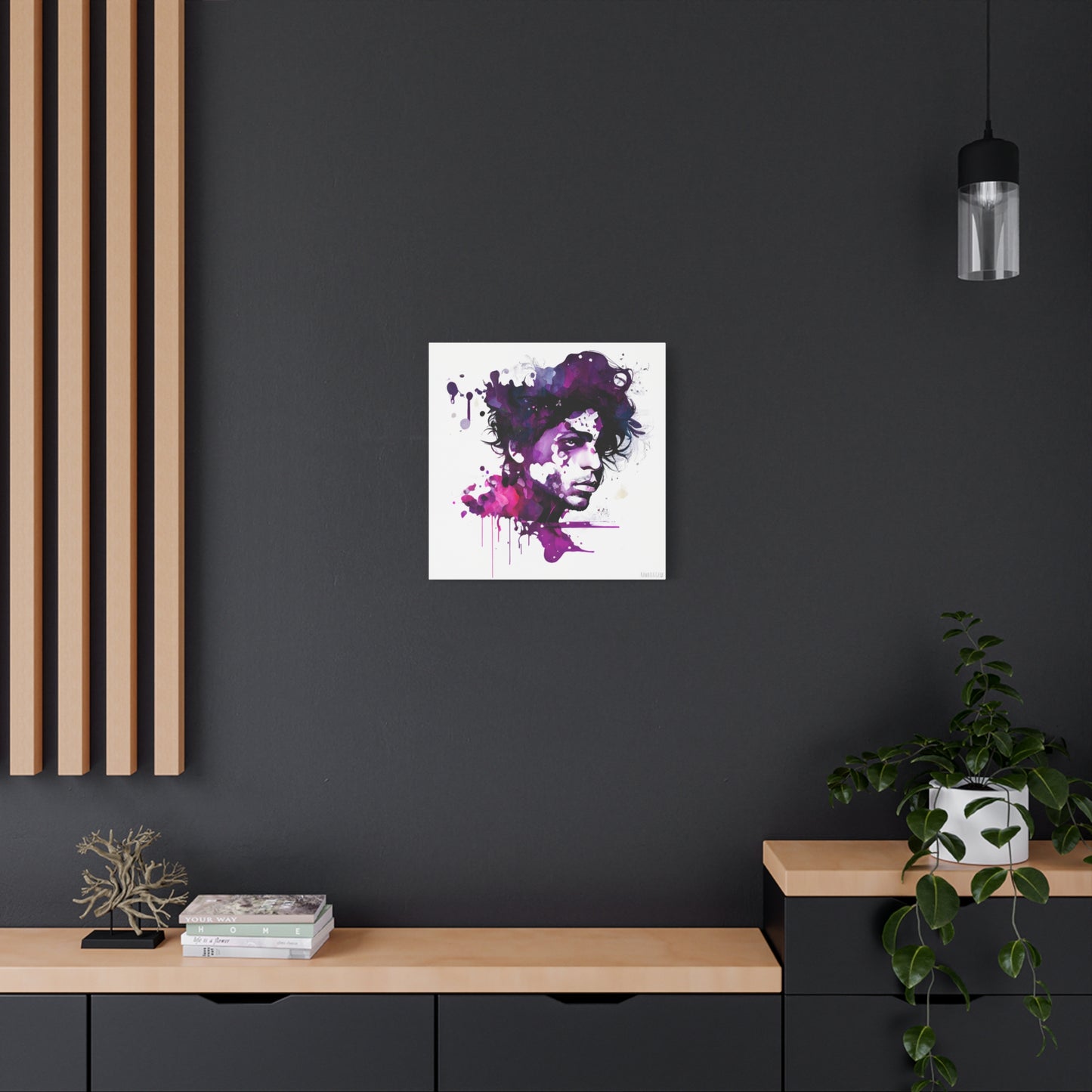 Prince in Purple Rain Watercolor Style Canva - Add Some Artistic and Musical Style to Your Walls