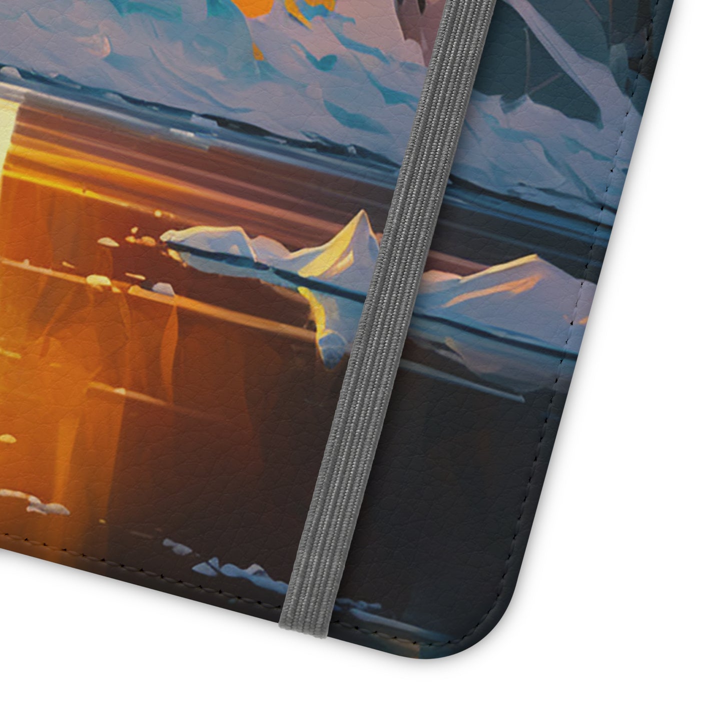 Arctic Landscape and Iceberg at Sunset Flip Phone Case - Capture the Serenity of Nature on Your Device