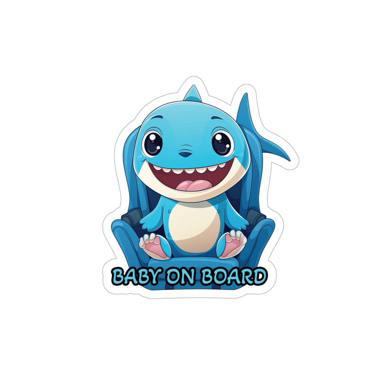 Baby on Board Car Sticker - Baby Shark - Swimming Safely Together