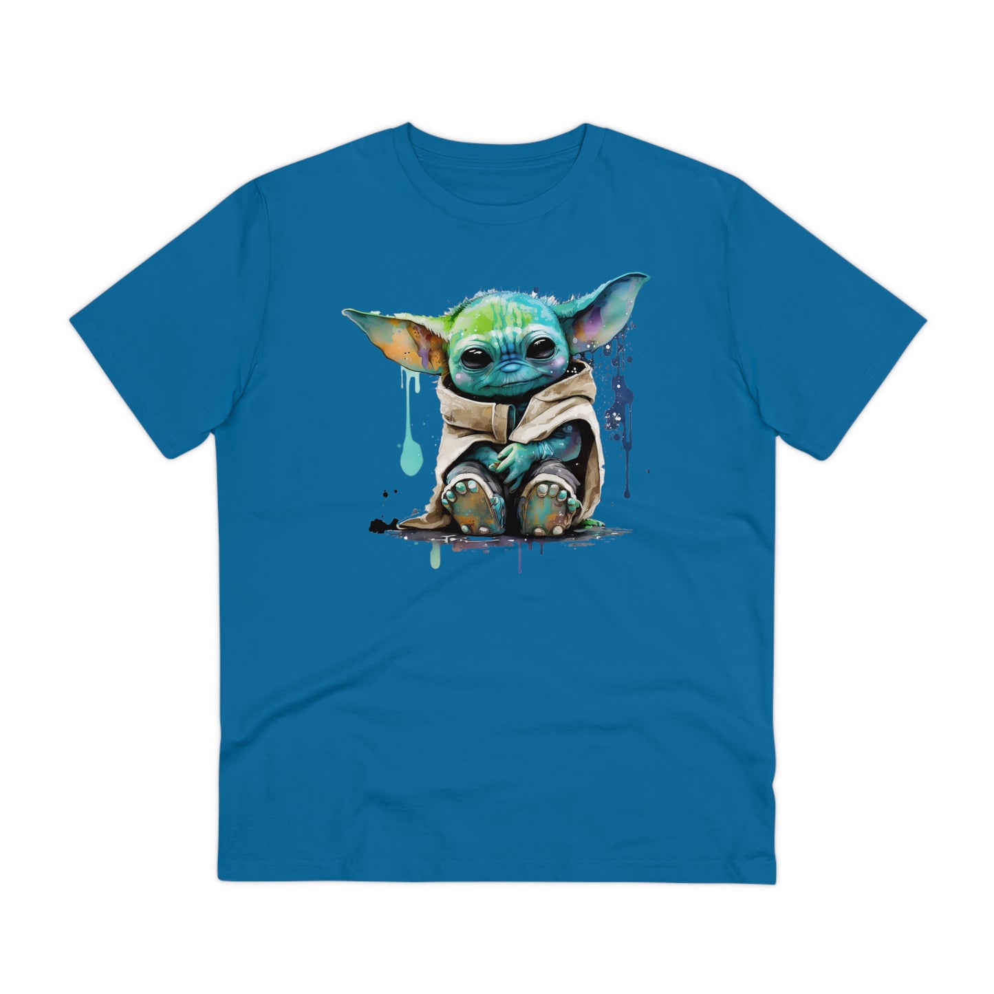 Baby Yoda in Watercolor Style Organic Unisex T-Shirt - Add Some Cute and Eco-Friendly Style to Your Wardrobe