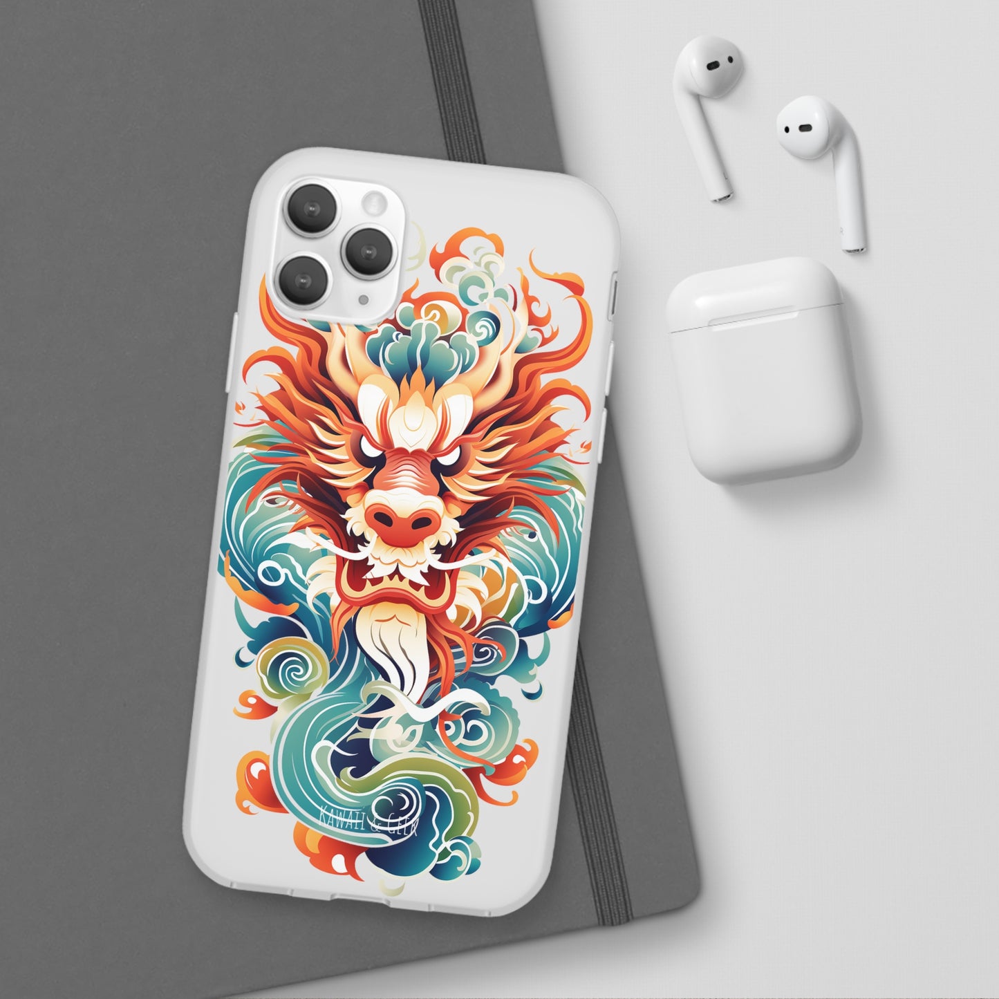 Chinese Ink Dragon Flexi Transparent Phone Case