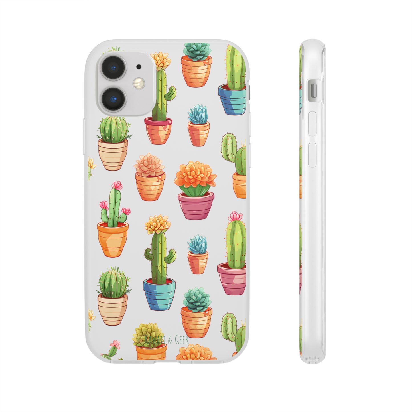 Charming Cactus Flexi and semi Transparent Phone Case