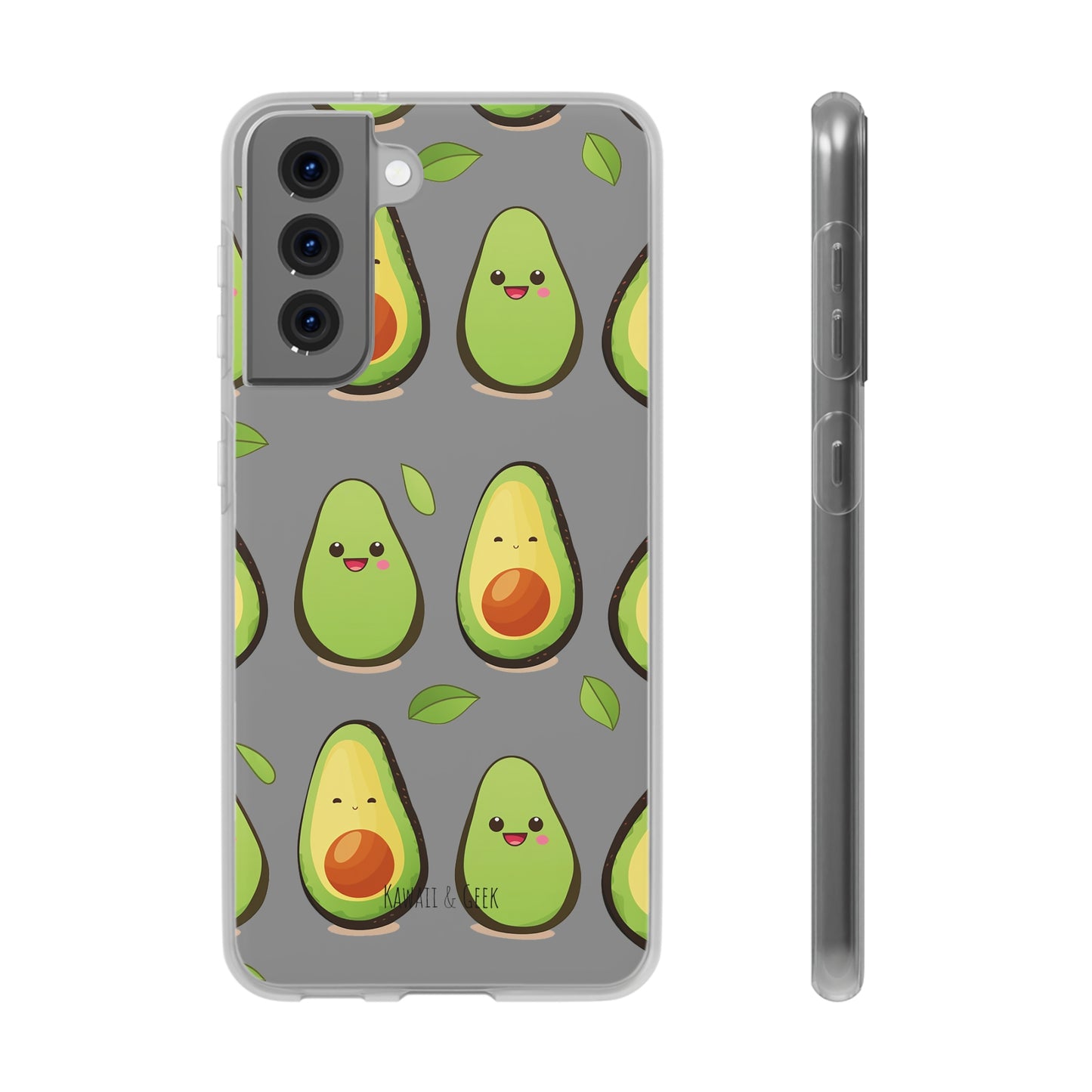 Cute Avocado Transparent Flexi Case: Perfect Blend of Style & Function