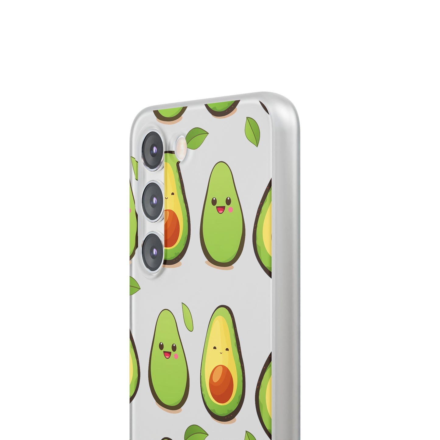 Cute Avocado Transparent Flexi Case: Perfect Blend of Style & Function