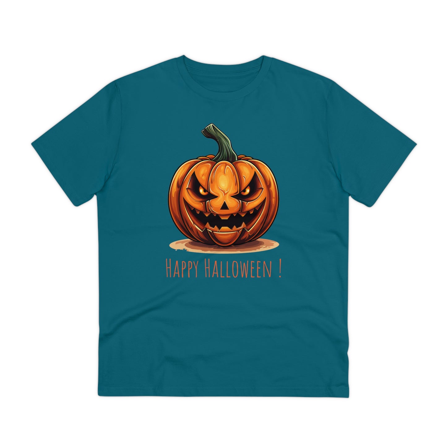 Happy Halloween Eco-Friendly Tee: Scary Pumpkin Design