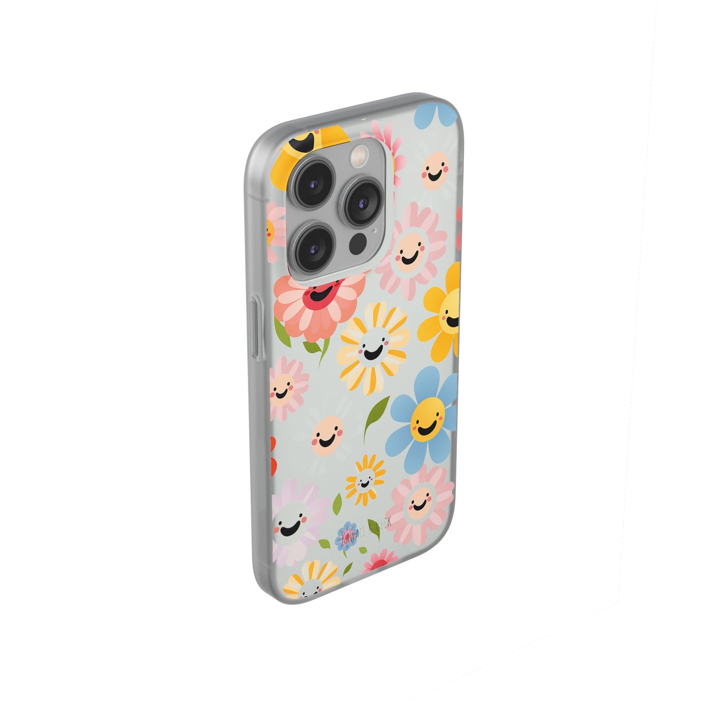 Kawaii Flowers Flexi Transparent Phone Case