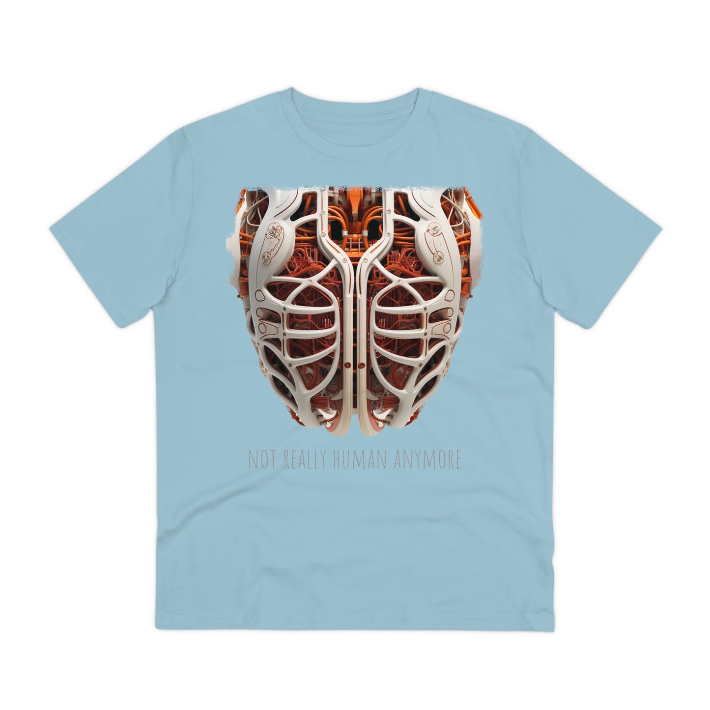 Eco-T-shirt: Cybernetic Chest "Not Really Human"