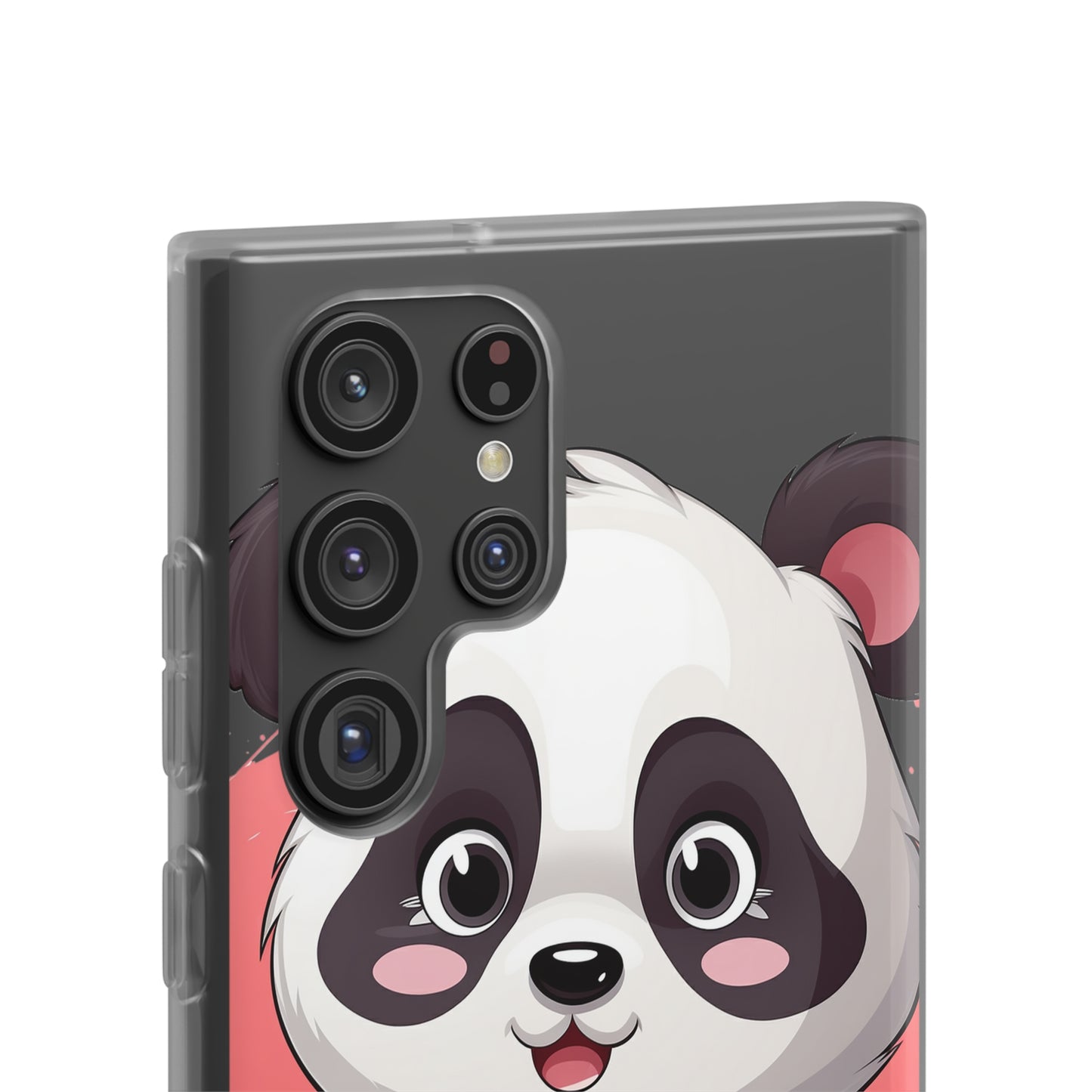 Valentine's Panda Heart Phone Case - Flexi & Semi-Transparent