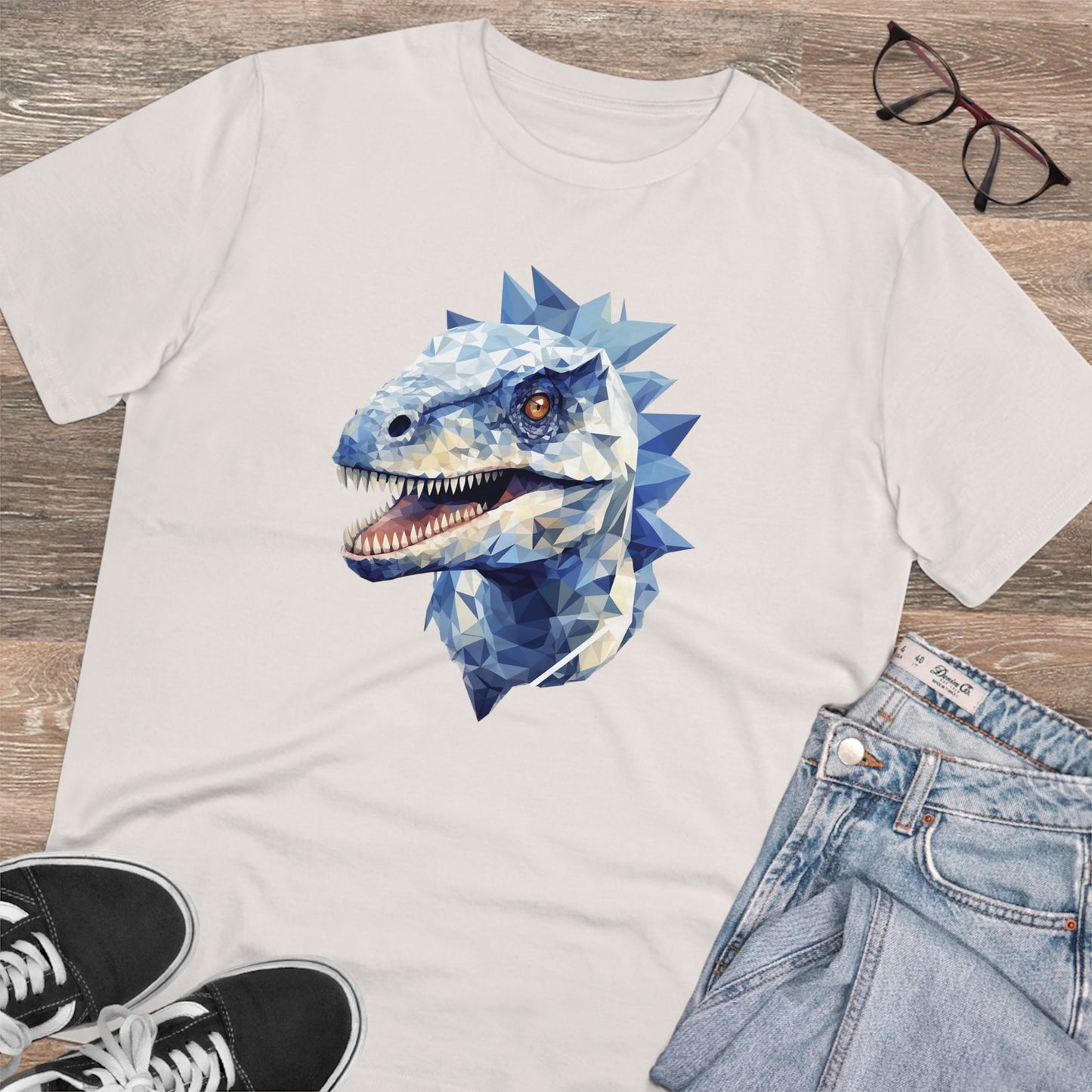 Velociraptor Polygonal T-Shirt - Embrace Fierce Jurassic Style