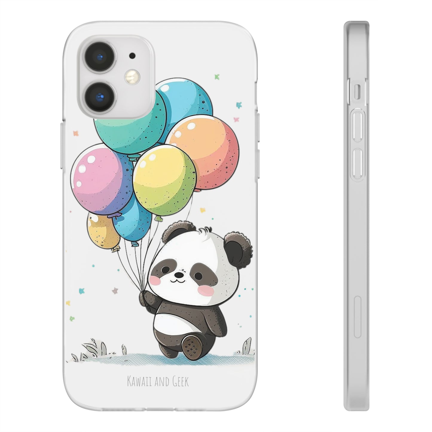 Cute Panda with Balloons flexi Smartphone Case - Add Some Adorable and Protective Style to Your Device