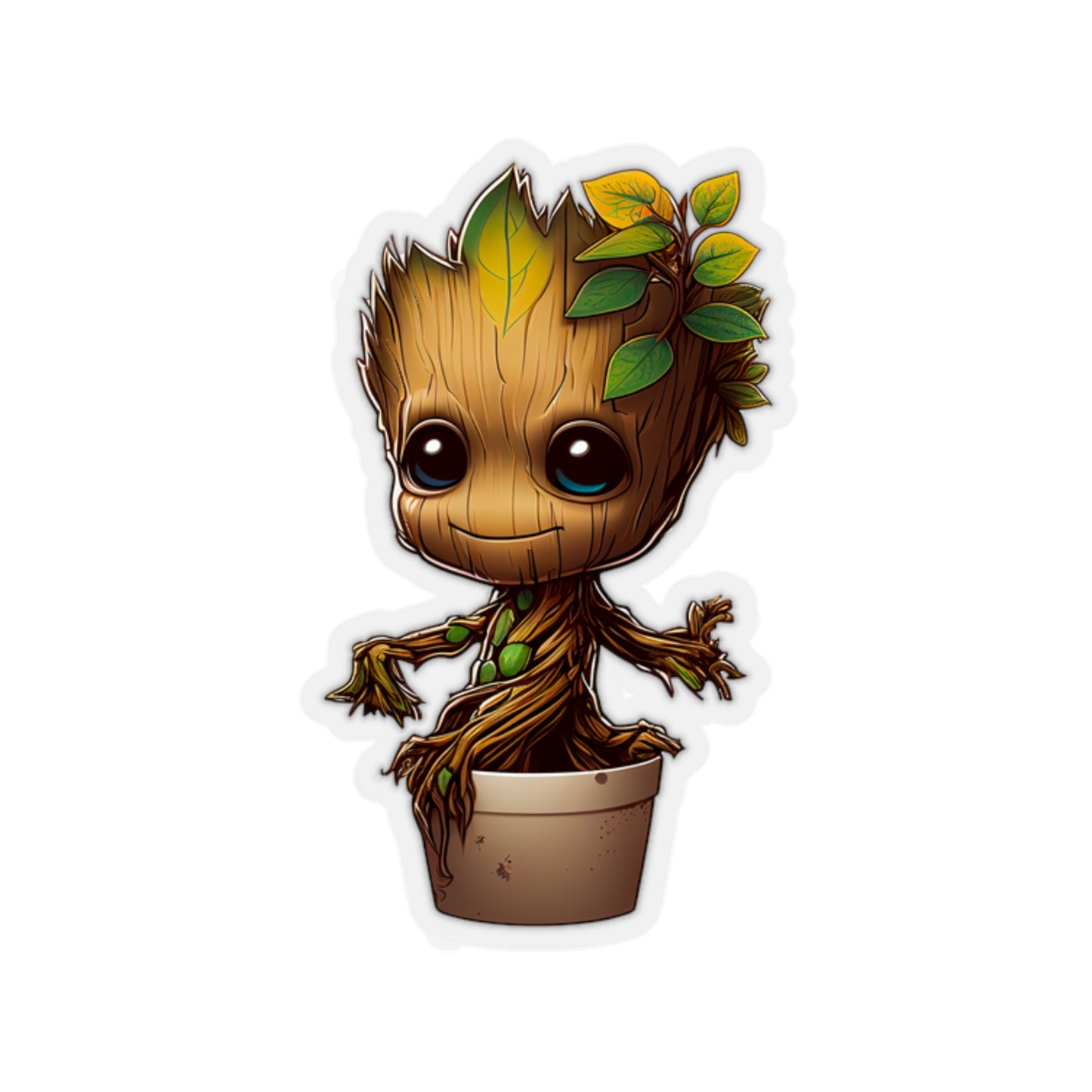 Cute Baby Groot Sticker - Add Some Joyful and Unique Style to Your Tech