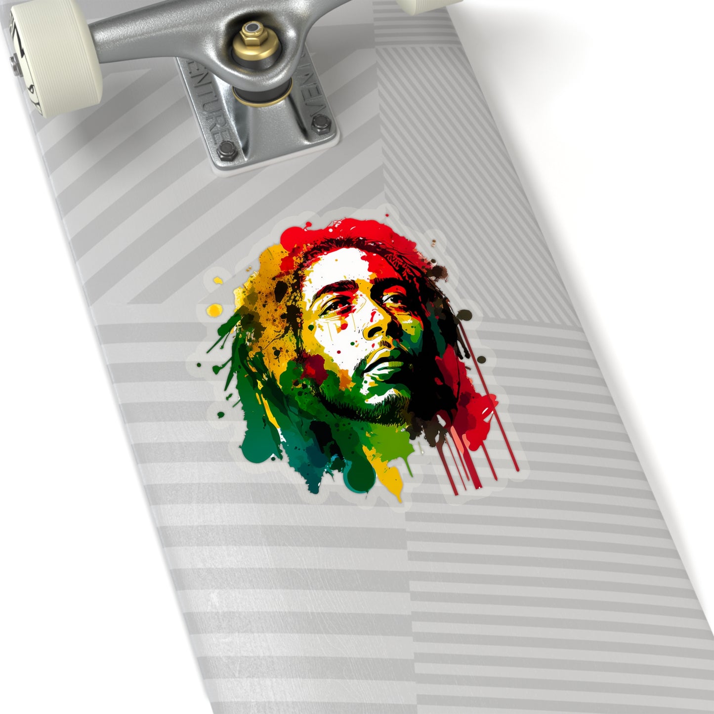 Bob Marley in Watercolor Style Sticker - Add Some Musical and Colorful Style to Your Tech