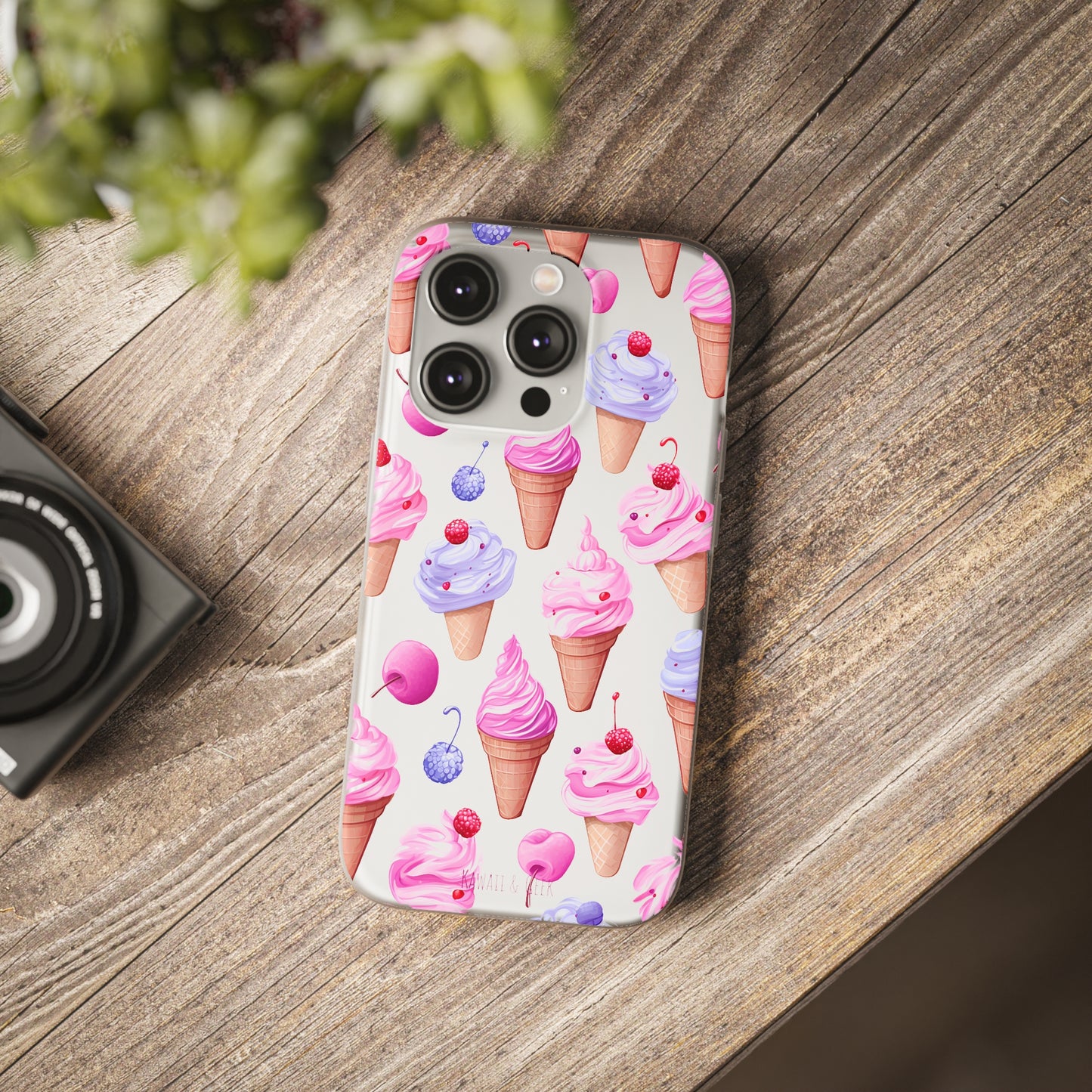 Vibrant Ice Cream Delight Flexi-Case for Phones