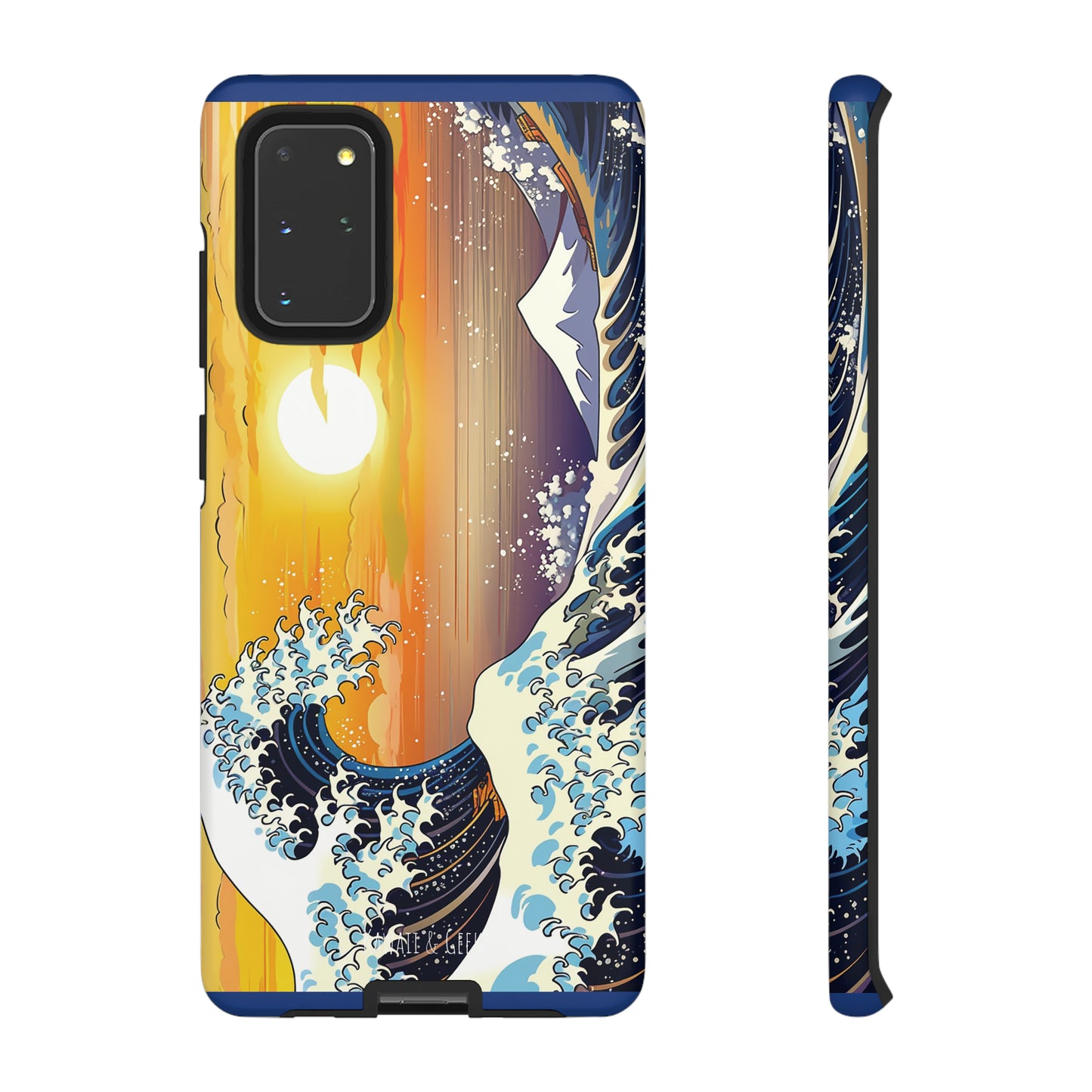 Sunset Big Wave tough Phone Case - Embrace the Majestic Hokusai Style in Your Hands