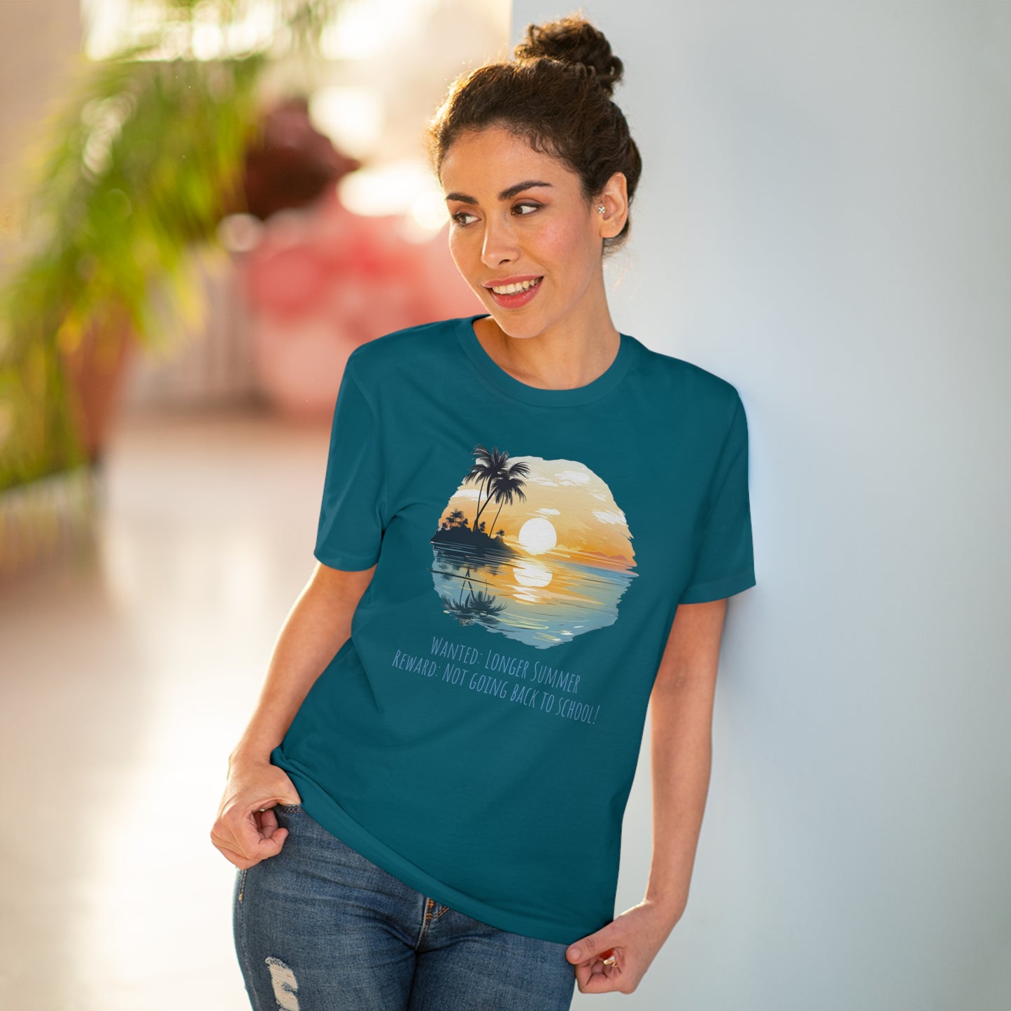 Eco-Friendly Sunset Beach T-shirt : Longer Summer Plea