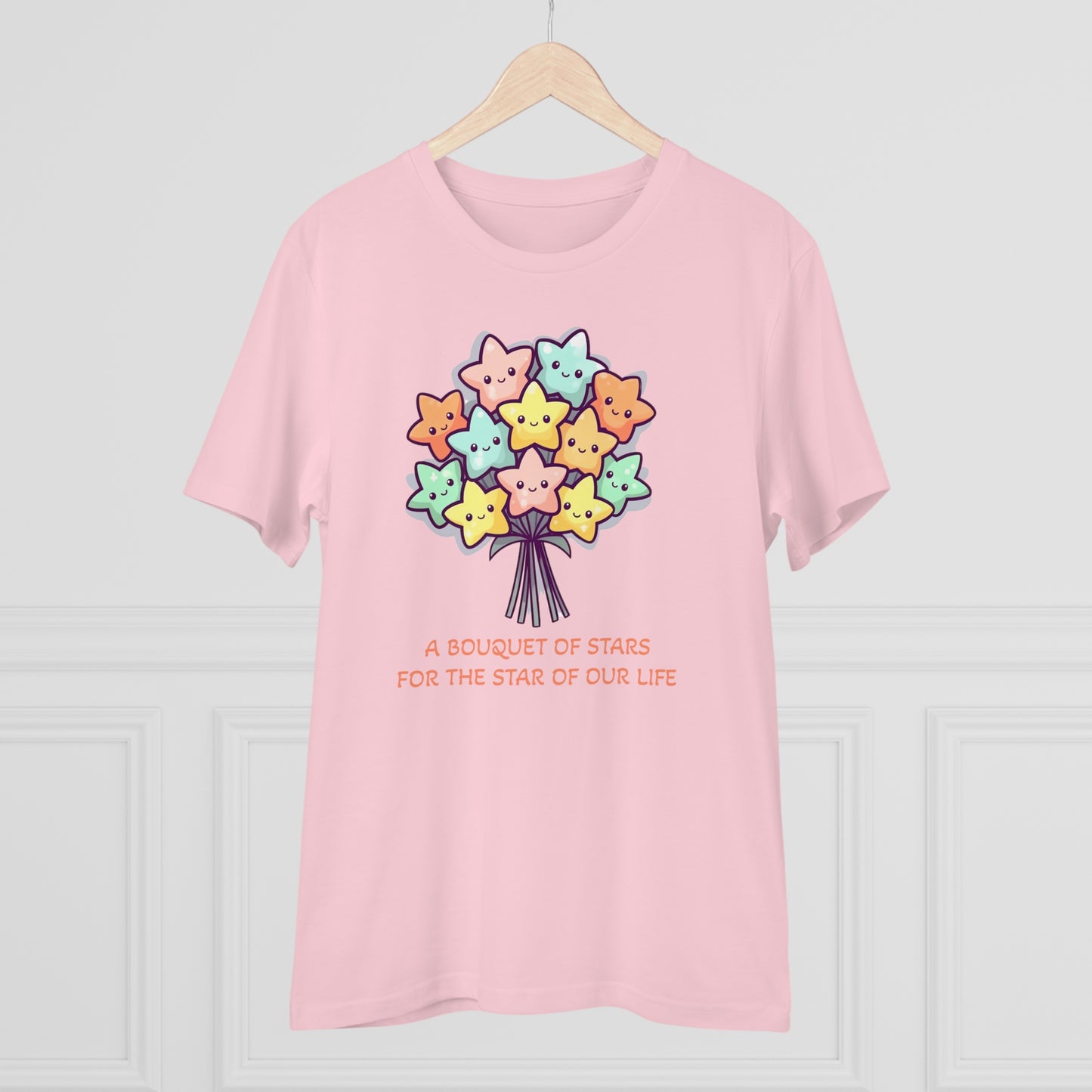 Bouquet of Stars for the Star of Our Life -  Unisex Eco-Friendly T-Shirt - Father's and Mother's Day Special