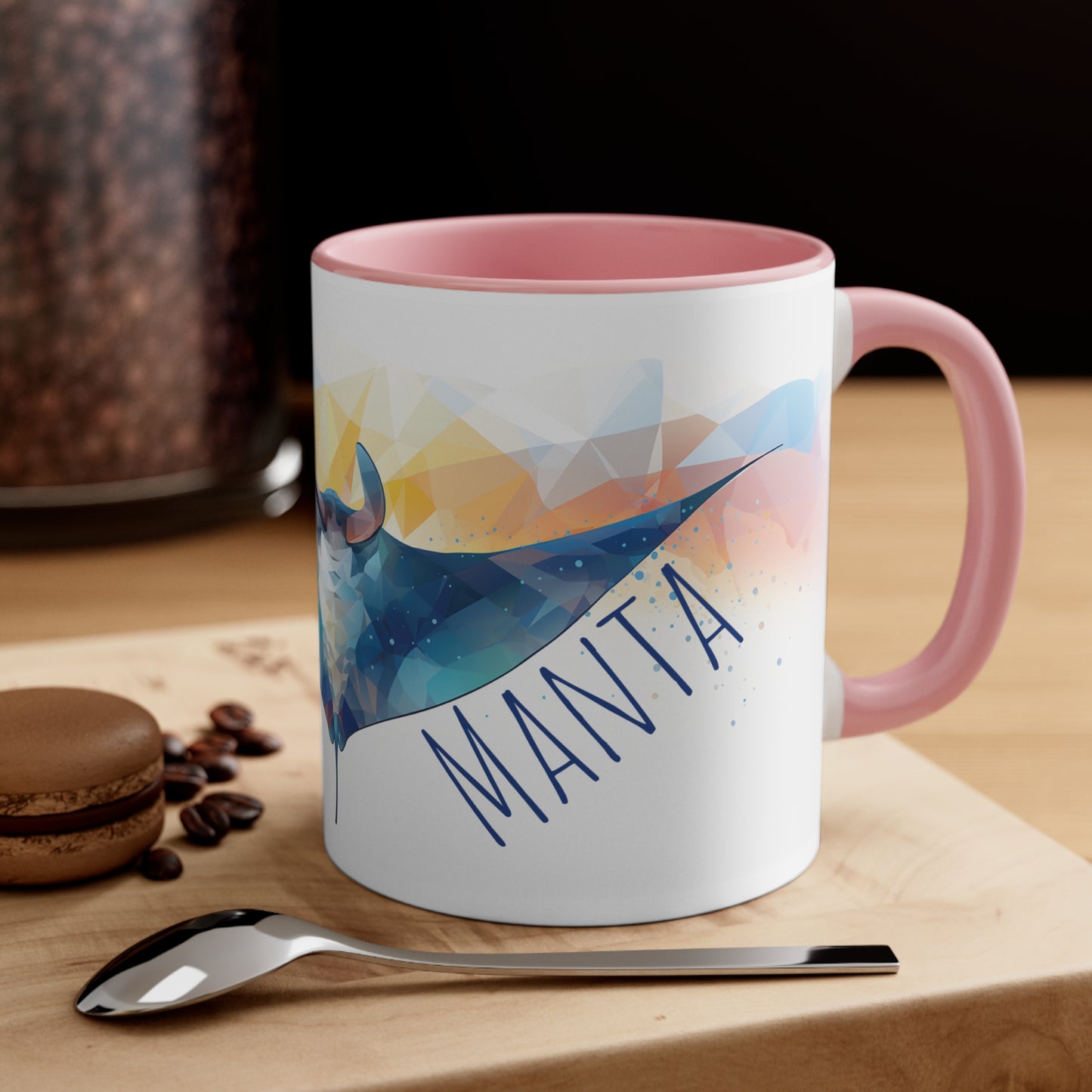 Manta Ray Coffee or Tea Mug: Dive into Coastal Bliss with Every Sip