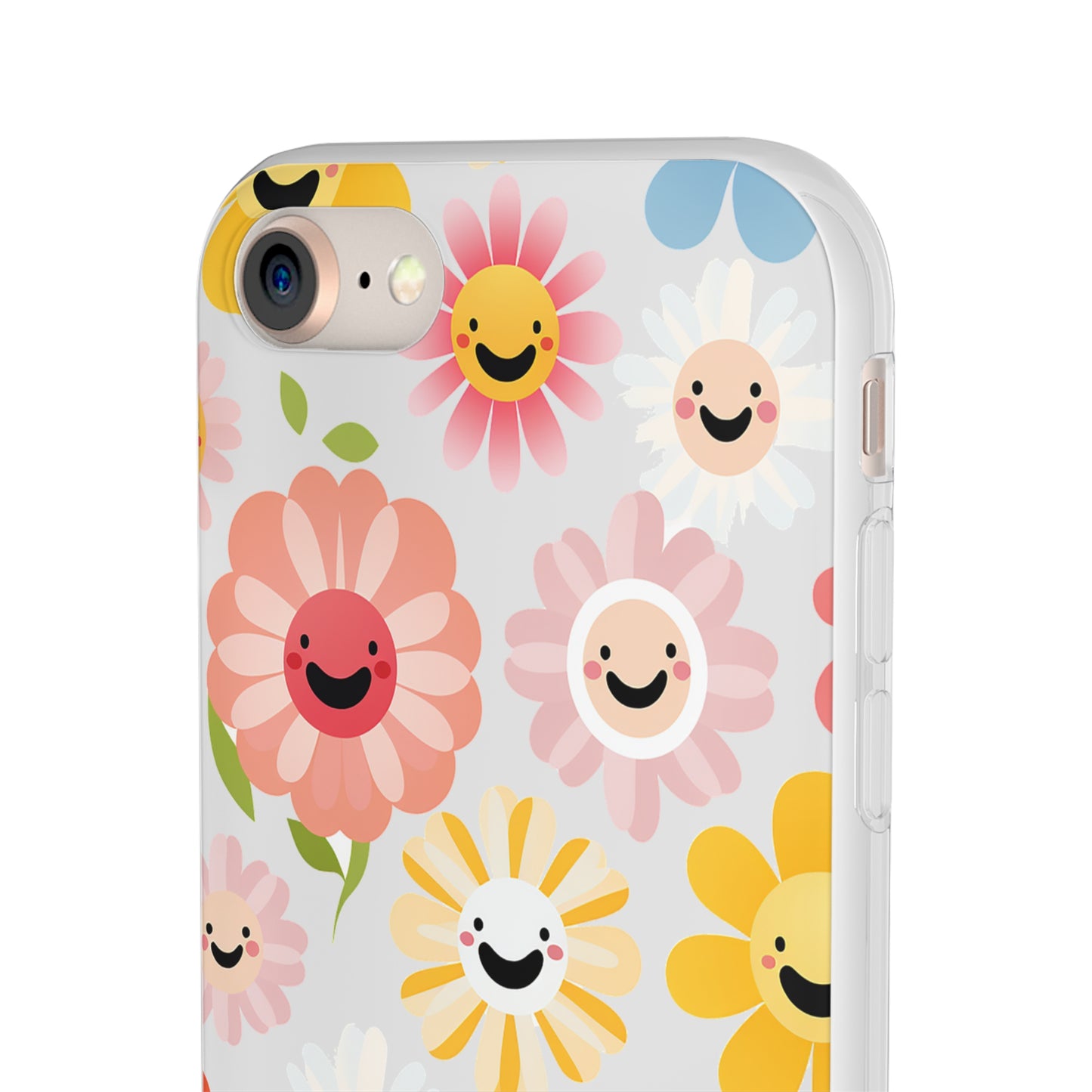 Kawaii Flowers Flexi Transparent Phone Case