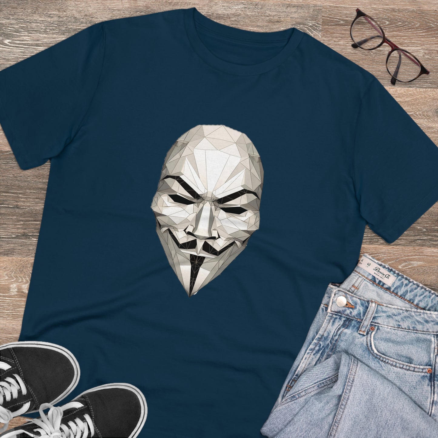 V Mask Polygonal T-Shirt - Embrace Anonymous Resistance