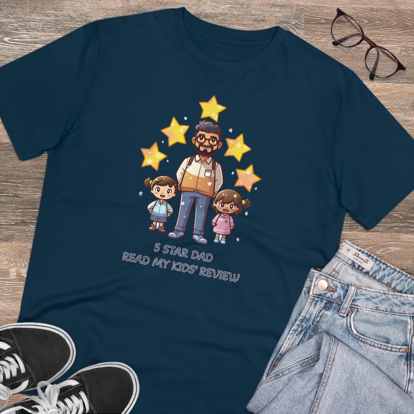 5 Star Dad - Eco-Friendly T-Shirt - Celebrate Father's Day with Style and Sustainability