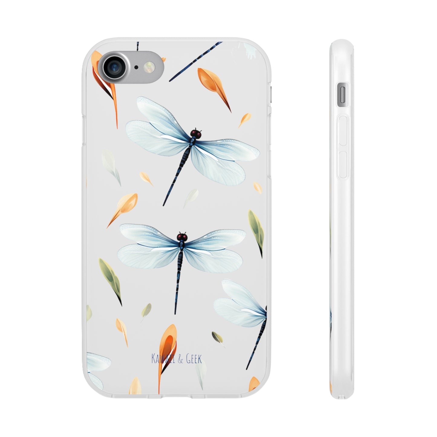 Dragonfly Dreams: Transparent Flexi Phone Case