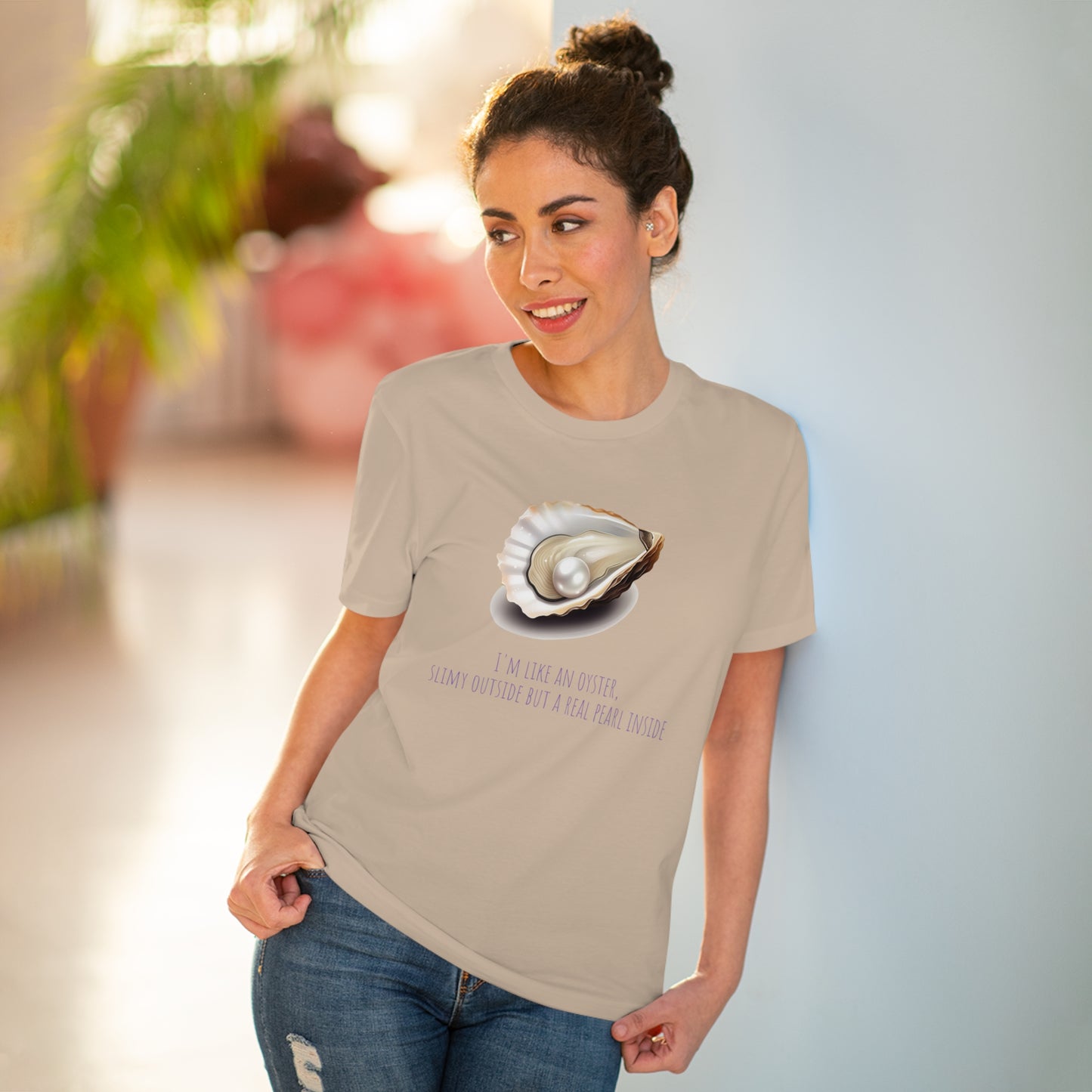 Eco-Friendly Pearl Oyster T-shirt: Celebrate Inner Beauty